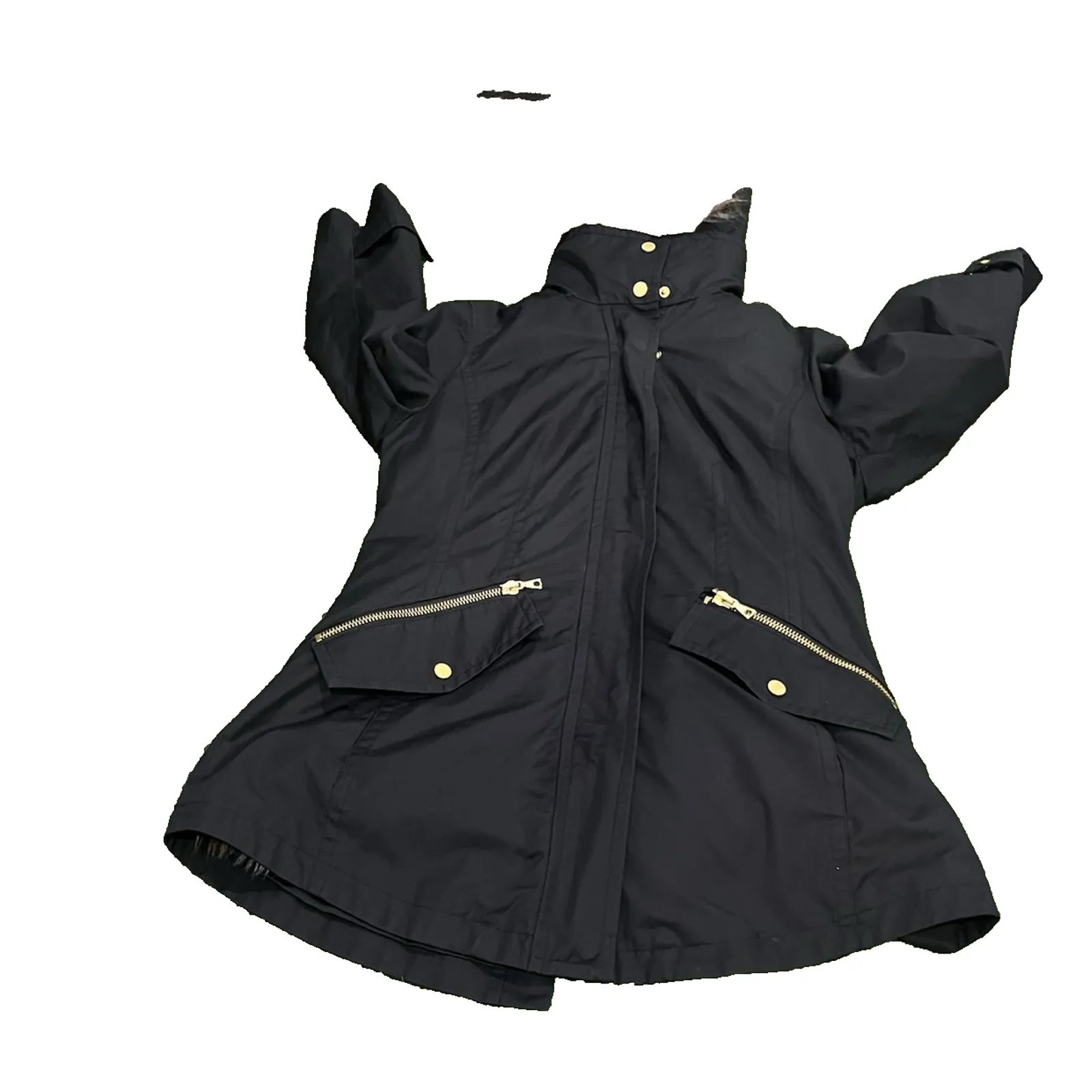 Trina Turk 3 in 1 Winter Hood Jacket Fur Vest Nylon Shell Parka SZ Small - Image 16