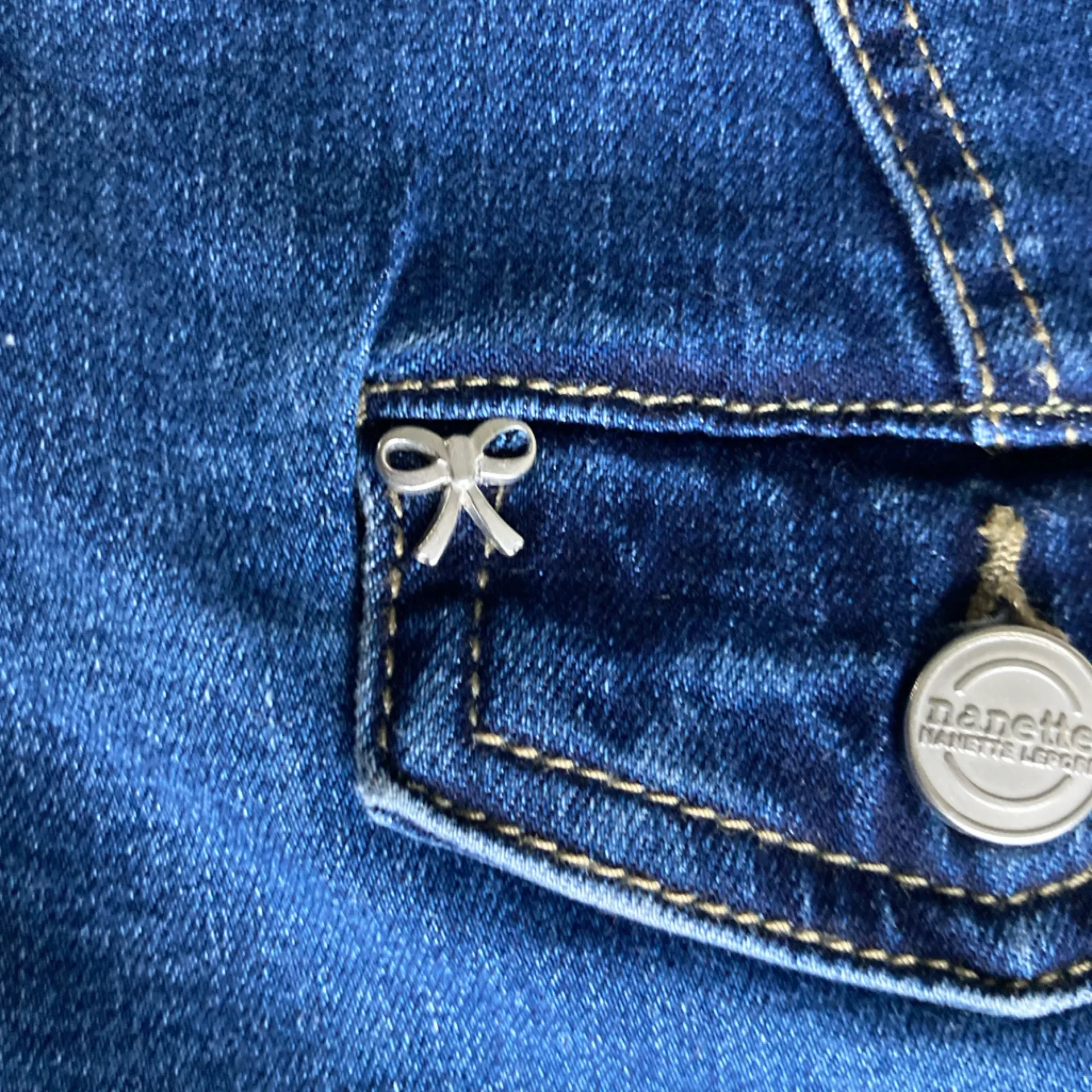 Lanete Medium Wash Denim Button Front Vest - Image 6