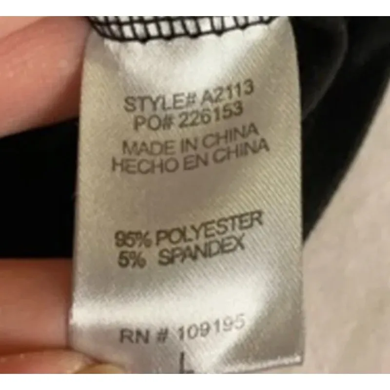 Love J Babe Rhinestone Cutout Long Sleeve Black Crop Top Size Large - Image 5