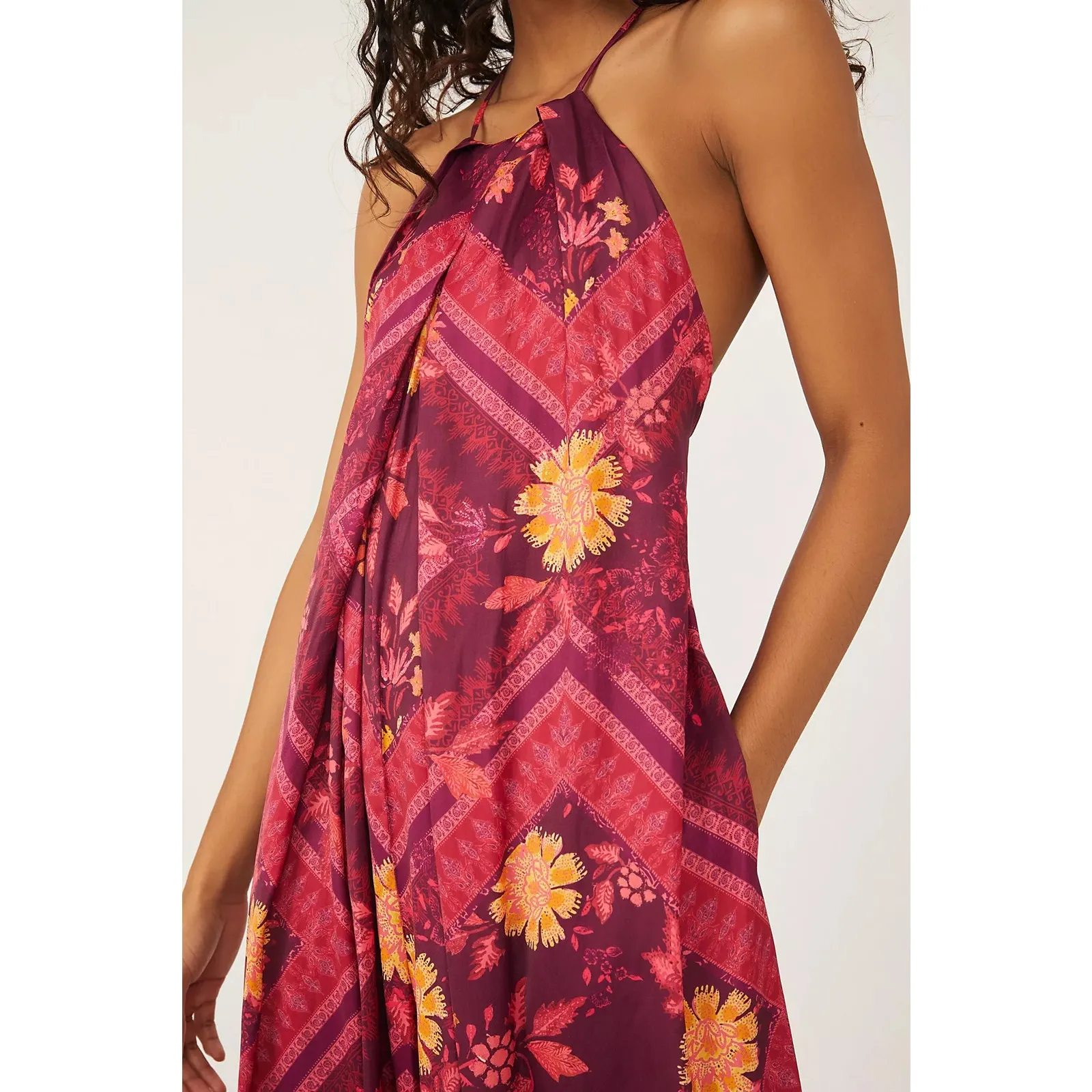 Free People Luca Floral Halter Neck Wide Leg Jumpsuit - Image 6