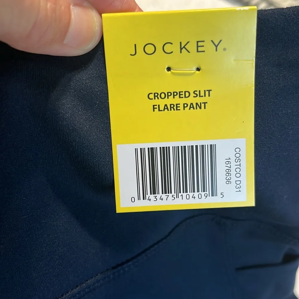 Flare Navy Blue Leggings Crop Comfy Soft Womens Small Pockets - Image 11