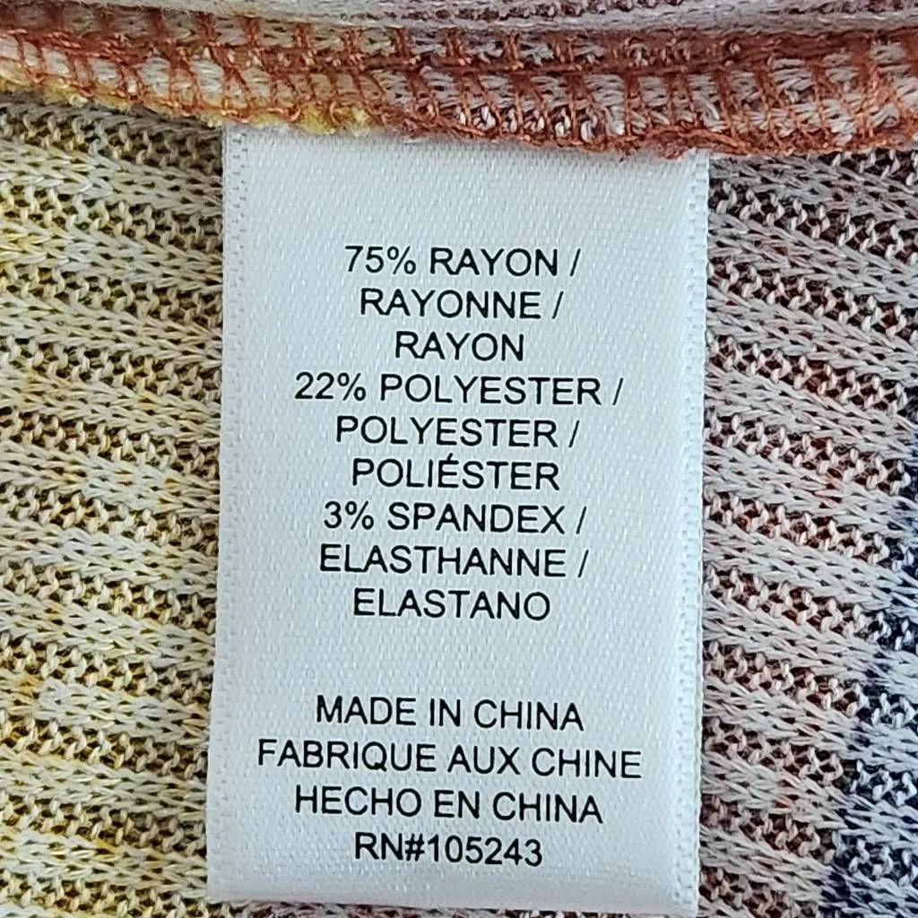 Bobeau Striped Knit Cardigan Sweater Size Small NWOT Draped Front Cardigan - Image 8