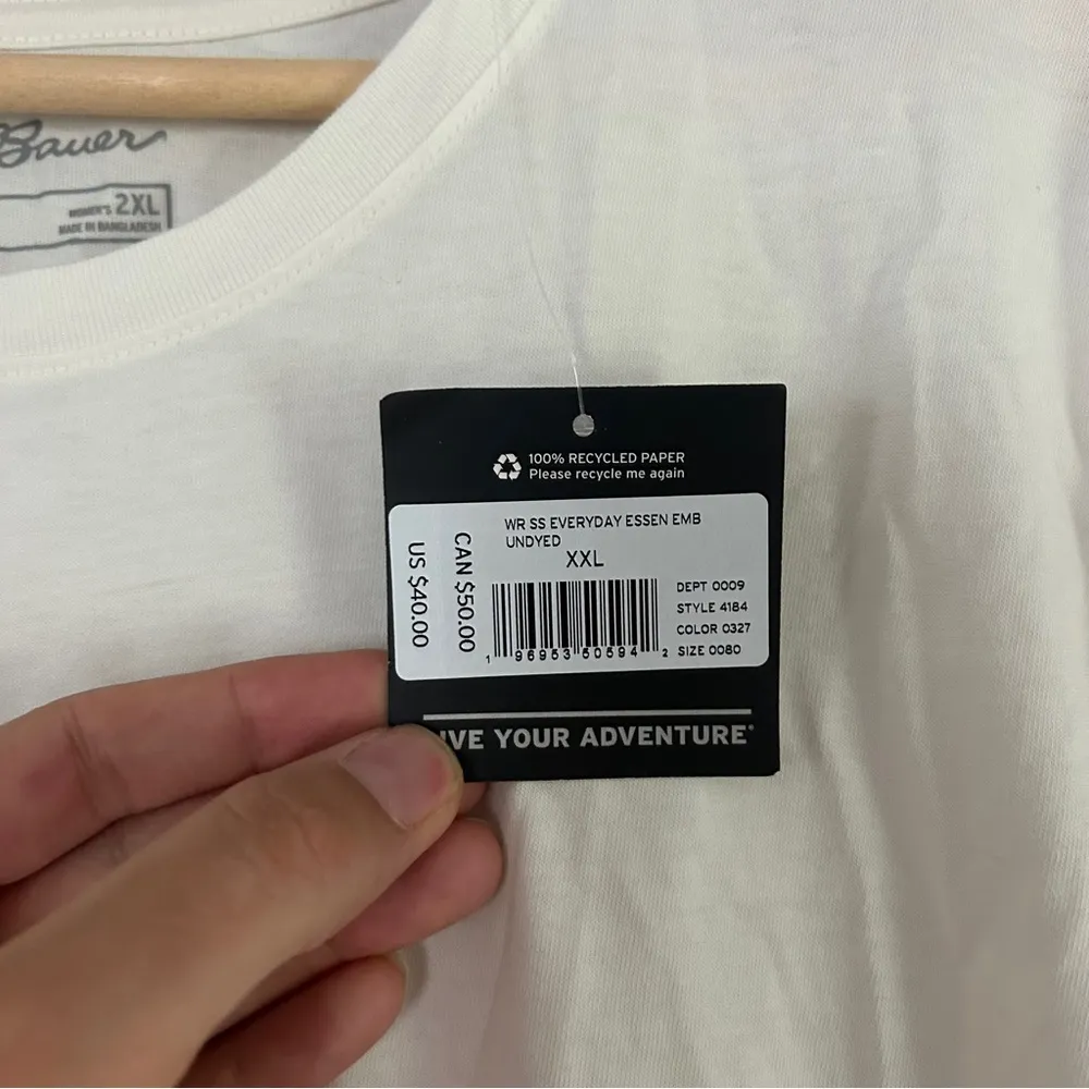 Eddie Bauer White Bee Pocket Tee Short Sleeve T-shirt Neutral Casual XXL - Image 2