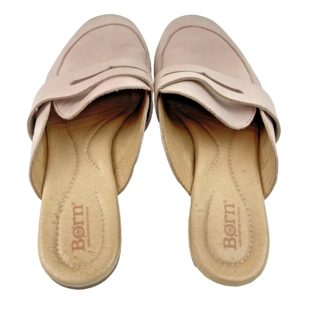 *BORN Penny Loafer Shoes Womens Size 9M Pink Flat Slip On Mule Slide Academia - Image 12