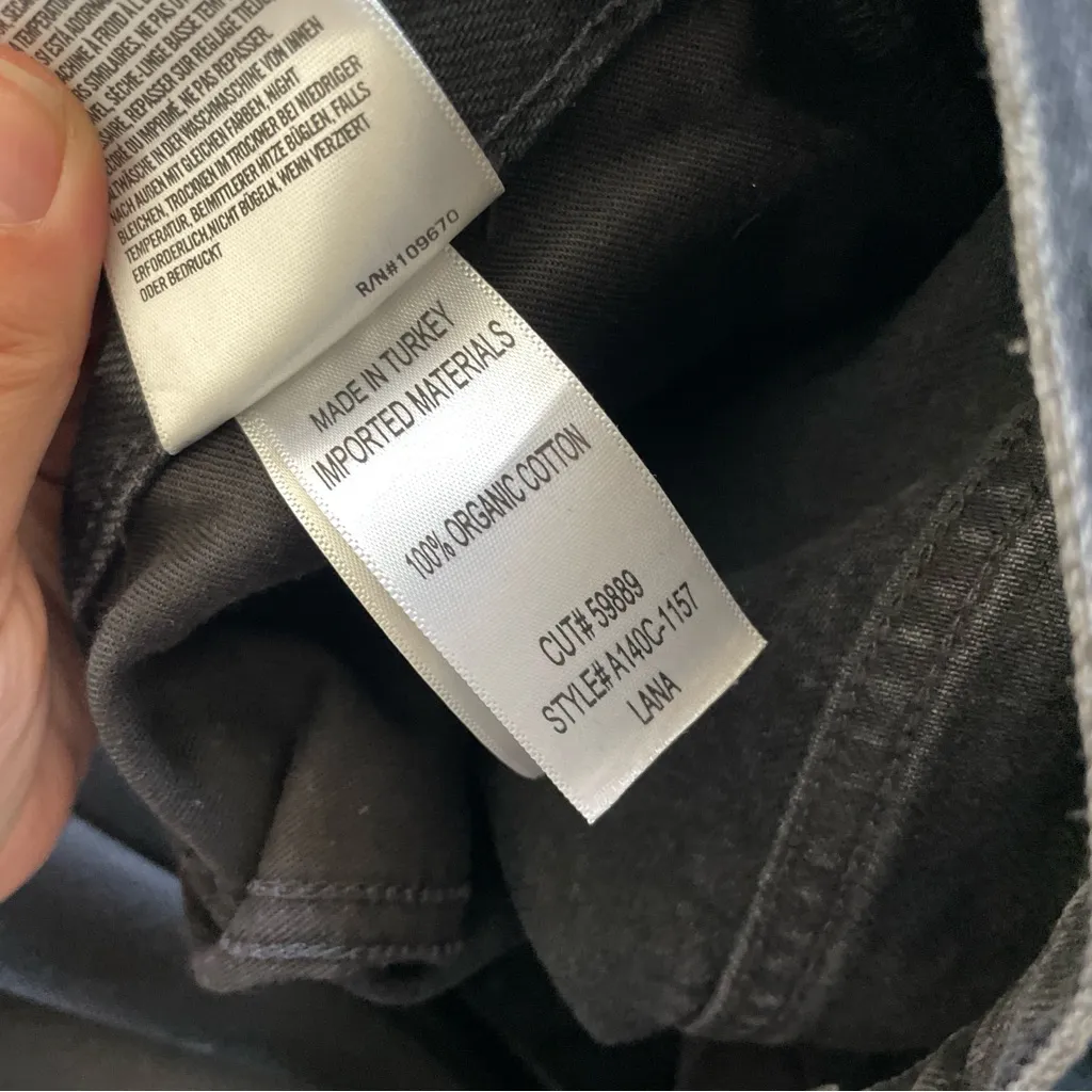 Agolde Lana Jeans straight leg womens Black (size 27) classic minimalist casual - Image 5