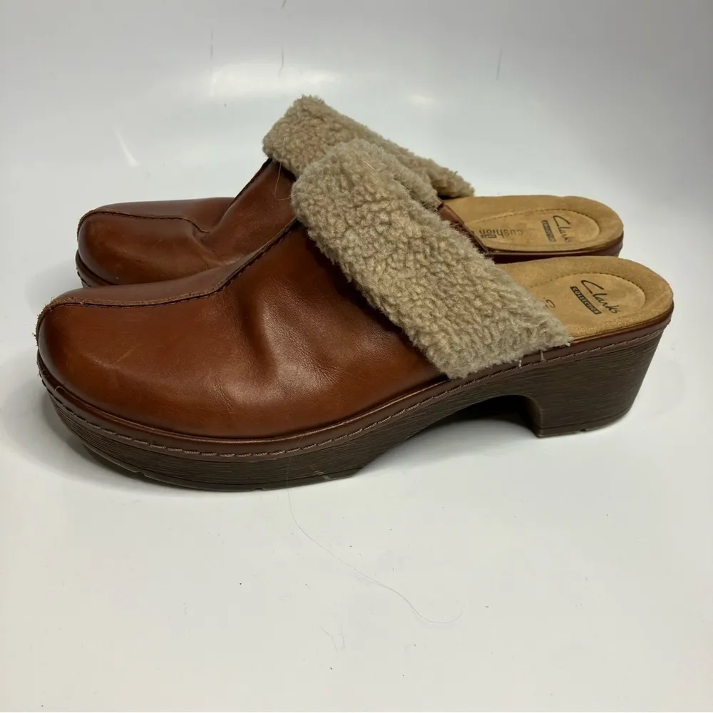 Clarks Presley Grove clogs leather Sherpa size 10‎ - Image 4