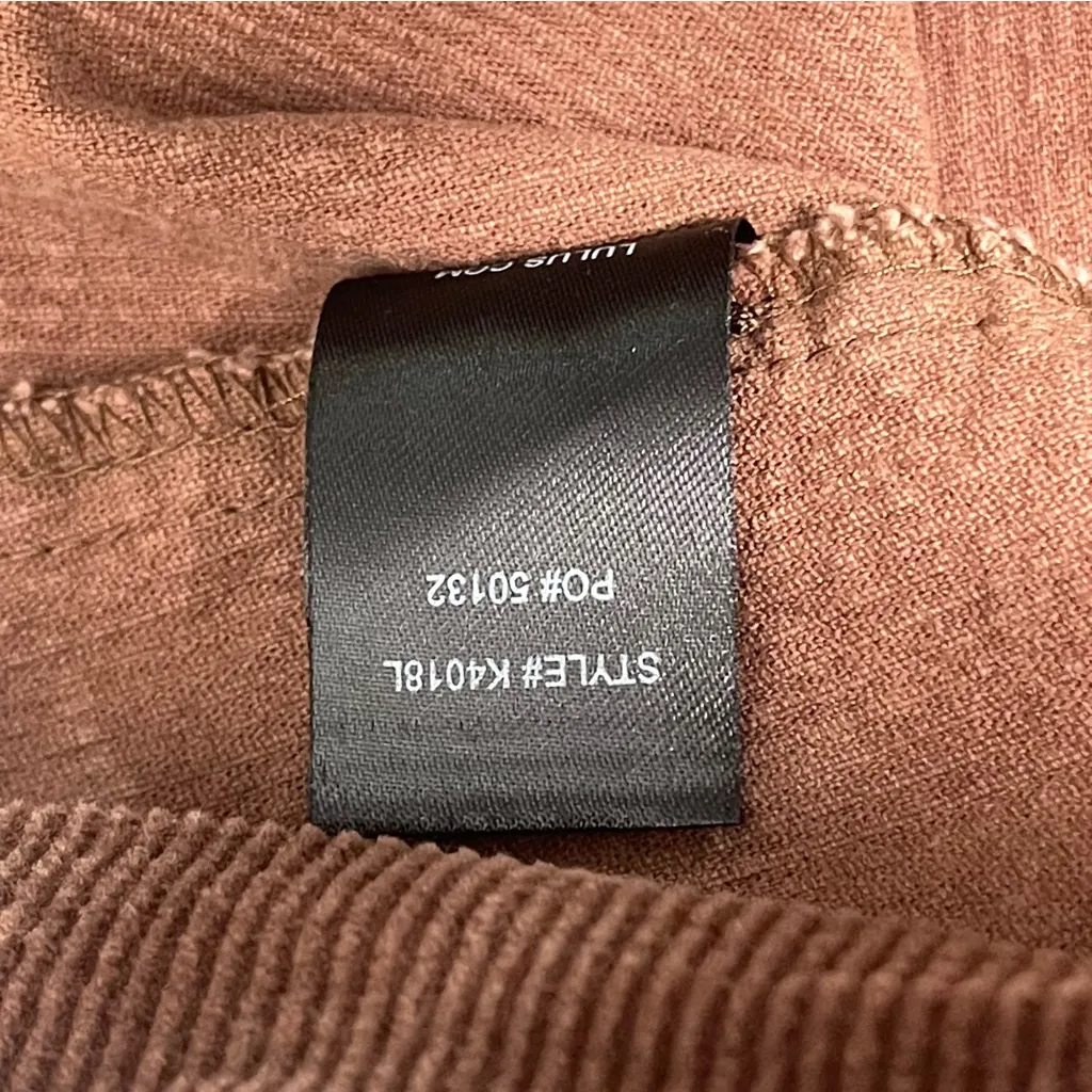 Lulu’s Happy Go Lucky Brown Corduroy Mini Skirt Frayed Hem Large - Image 9