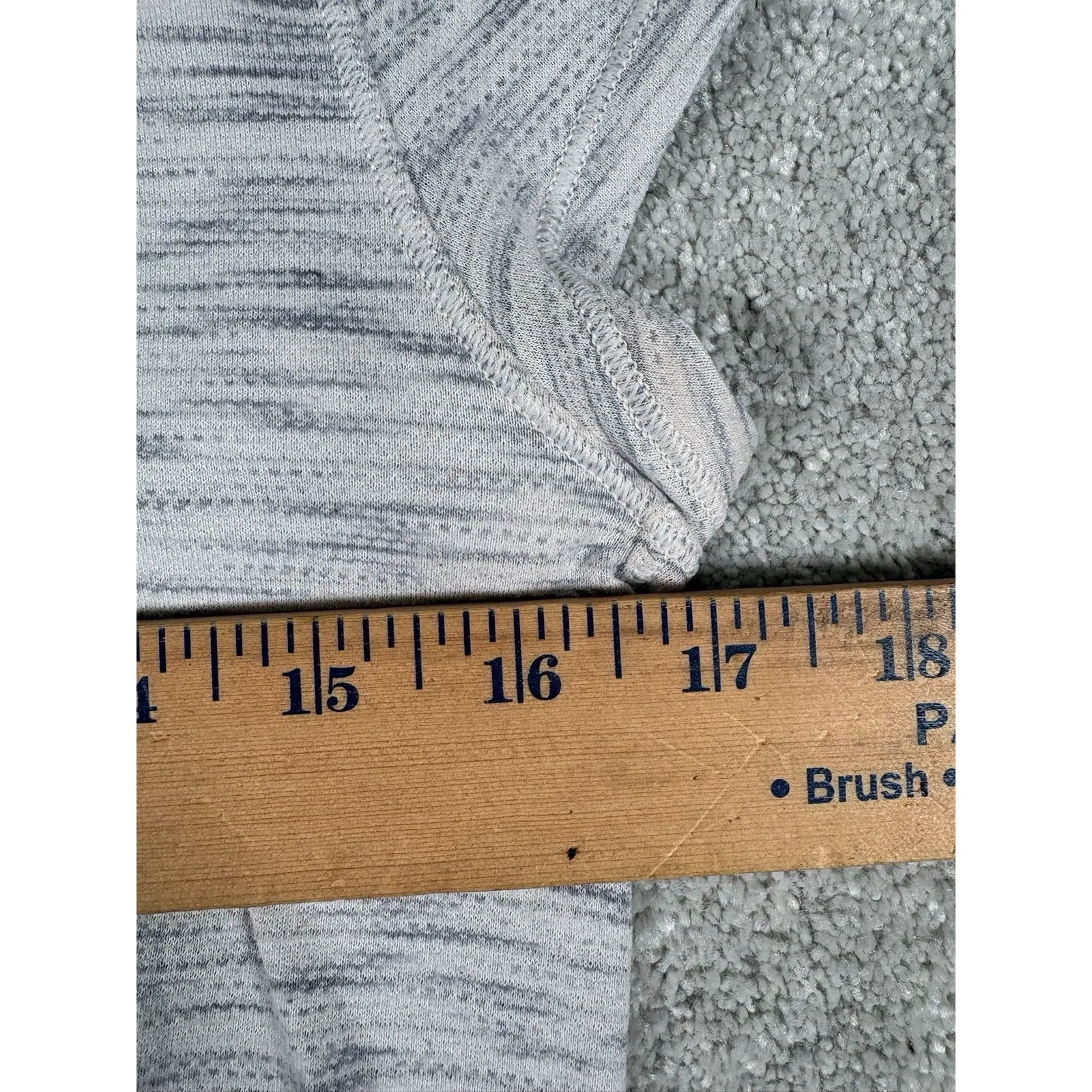 Lululemon Another Mile Short Sleeve T-Shirt Relaxed Fit Space Dye Gray Sz 4 Soft - Image 5