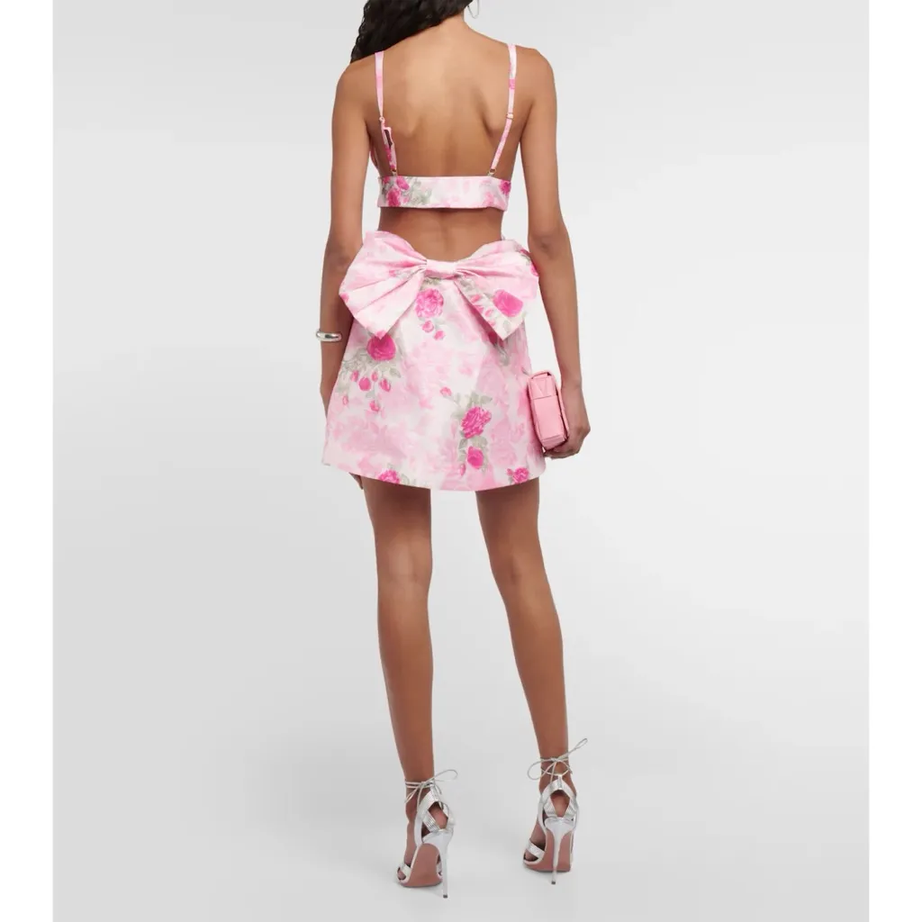 Love Shack Fancy Till Cutout Floral Mini Dress - Image 2