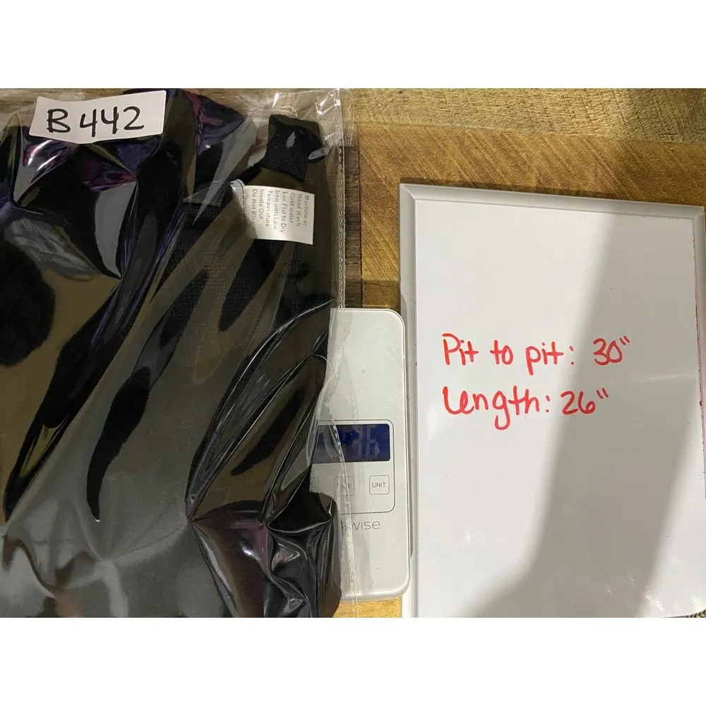 Ming Wang Women Size‎ S/M Poncho Tunic Top Split Hem Black Sweater Boxy - Image 6