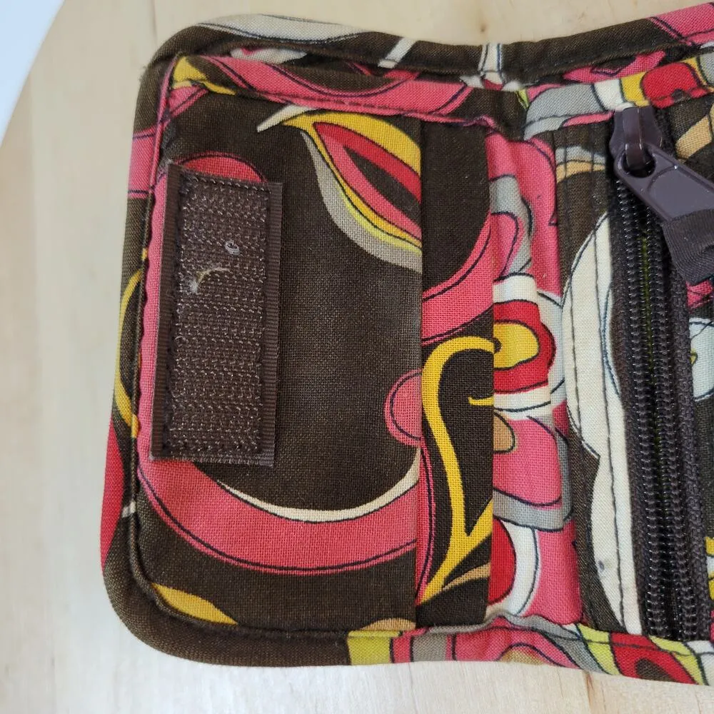 Vera Bradley Punicci Tri-Fold Wallet Womens 5" Quilted Fabric Retro Floral Soft - Image 5