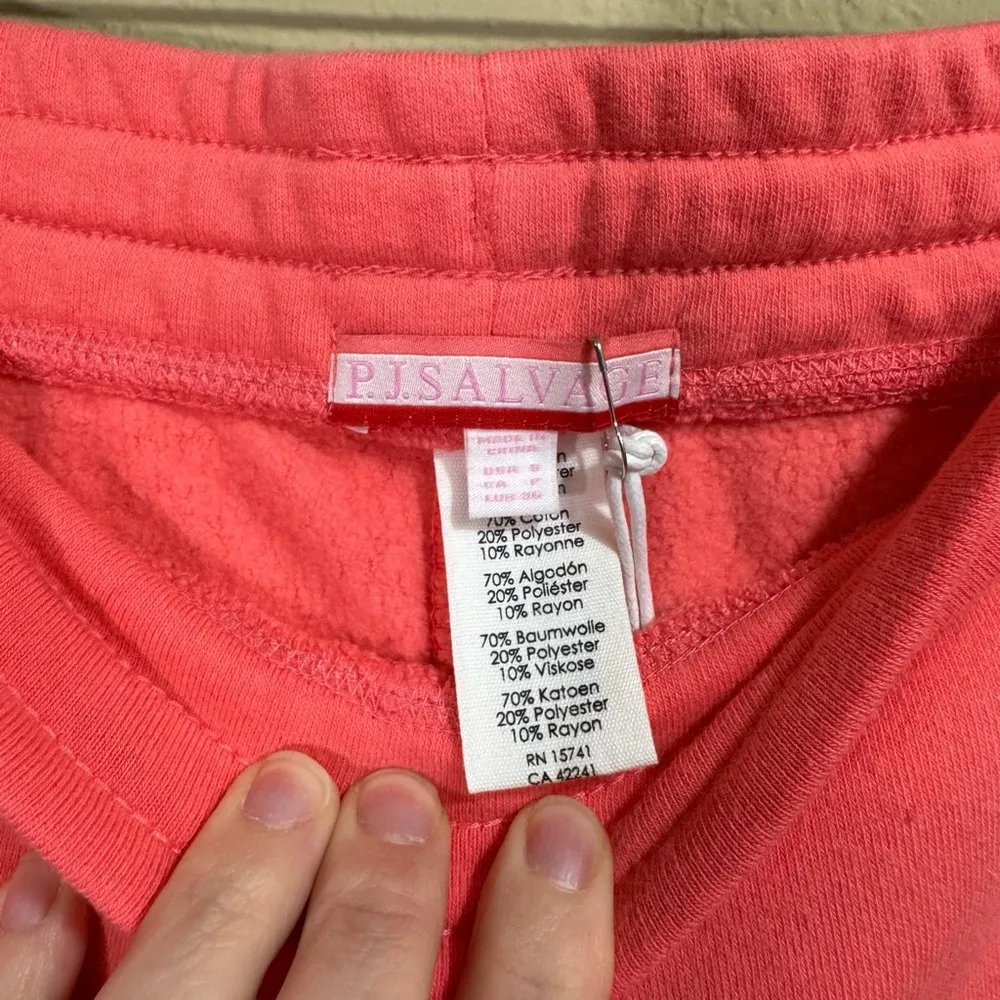 New PJ Salvage Women's "Perfect Match" Color Block Banded Jogger Lounge Pants S - Image 3