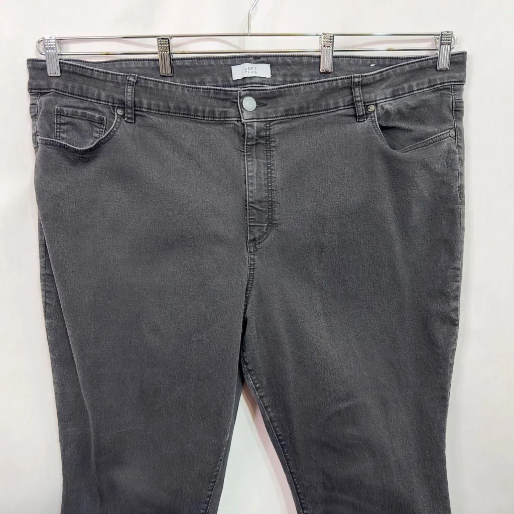 Ann Taylor LOFT Plus Size‎ 26 Jeans Black Skinny High Rise Stretch Denim 1080 - Image 3