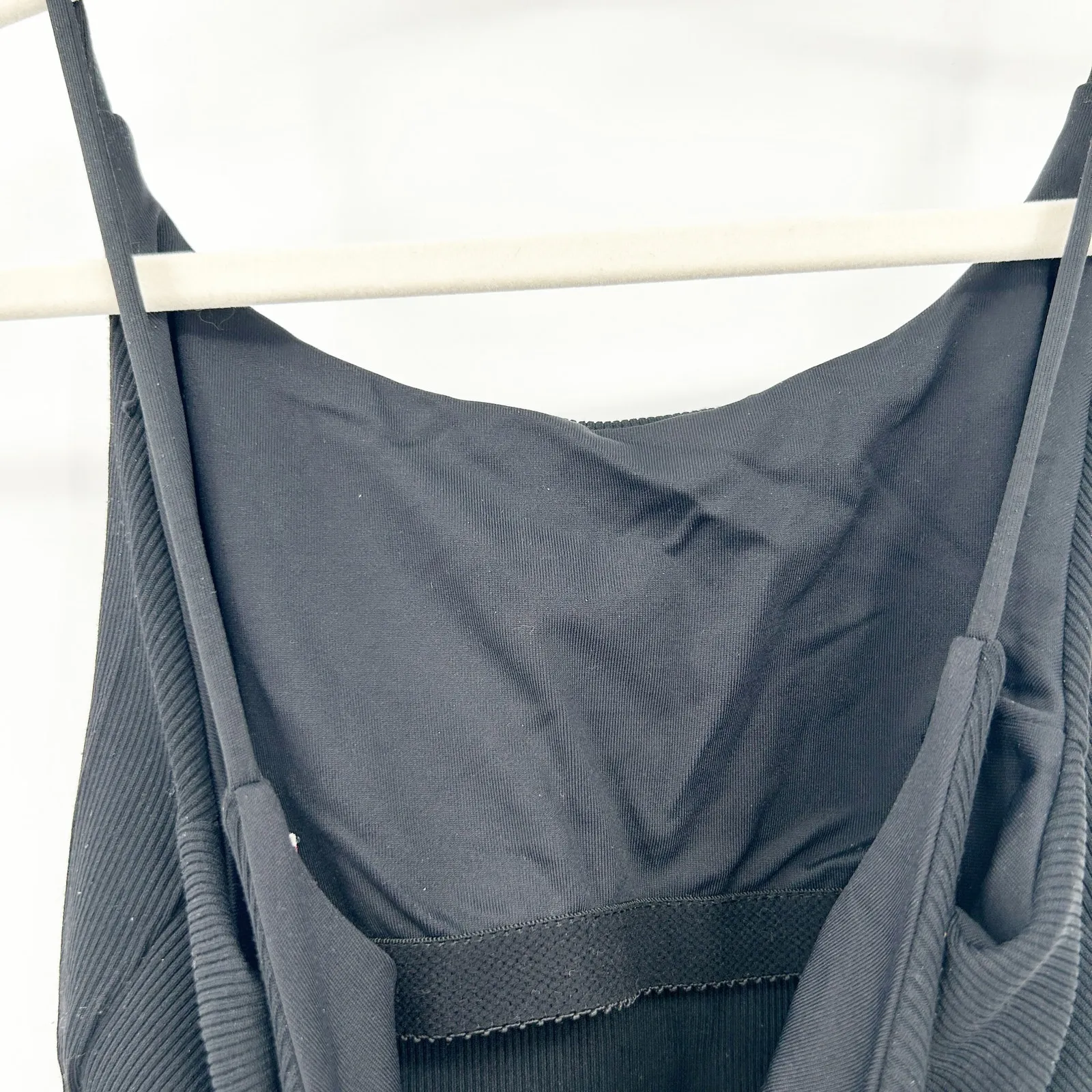 24‎ Hour Fitness Womens Y2K Athleisure Active Girls Boxing Shelf Bra Cami Tank L Black Size L - Image 6