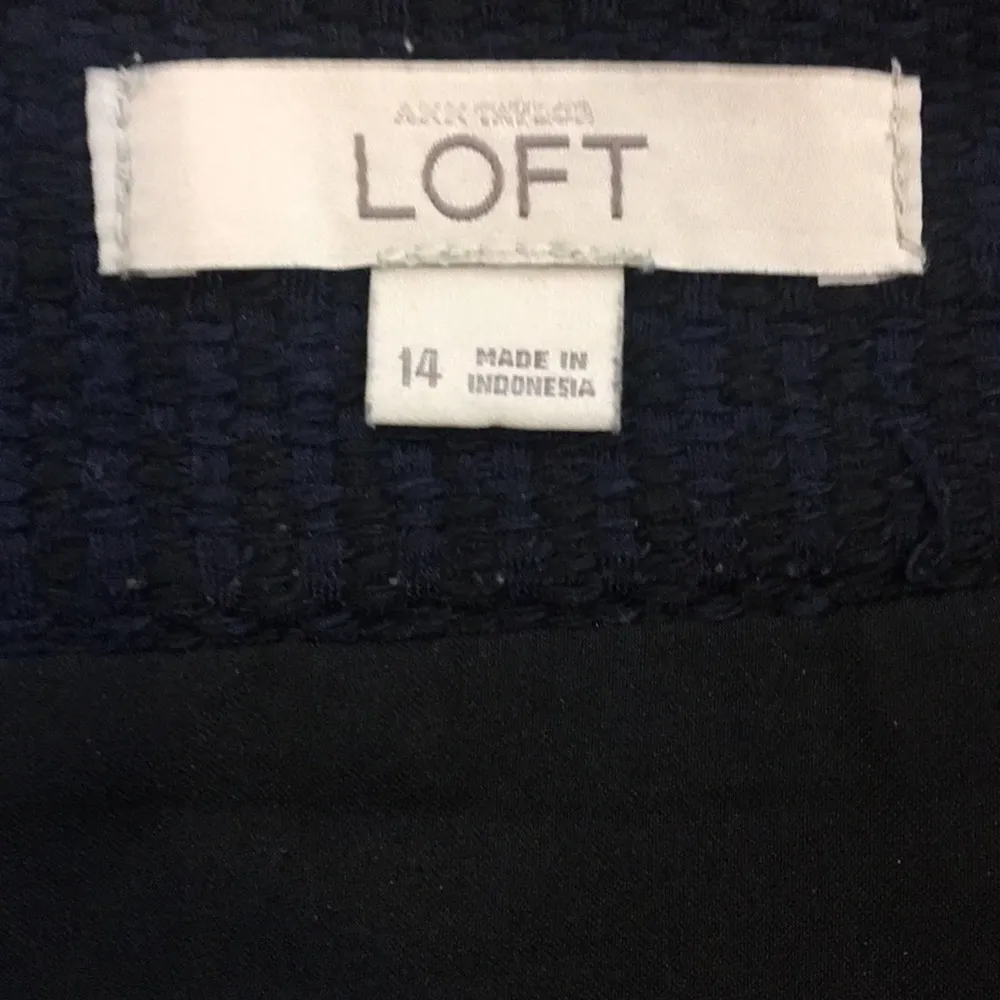 Ann Taylor Loft blue and black skirt - Image 2