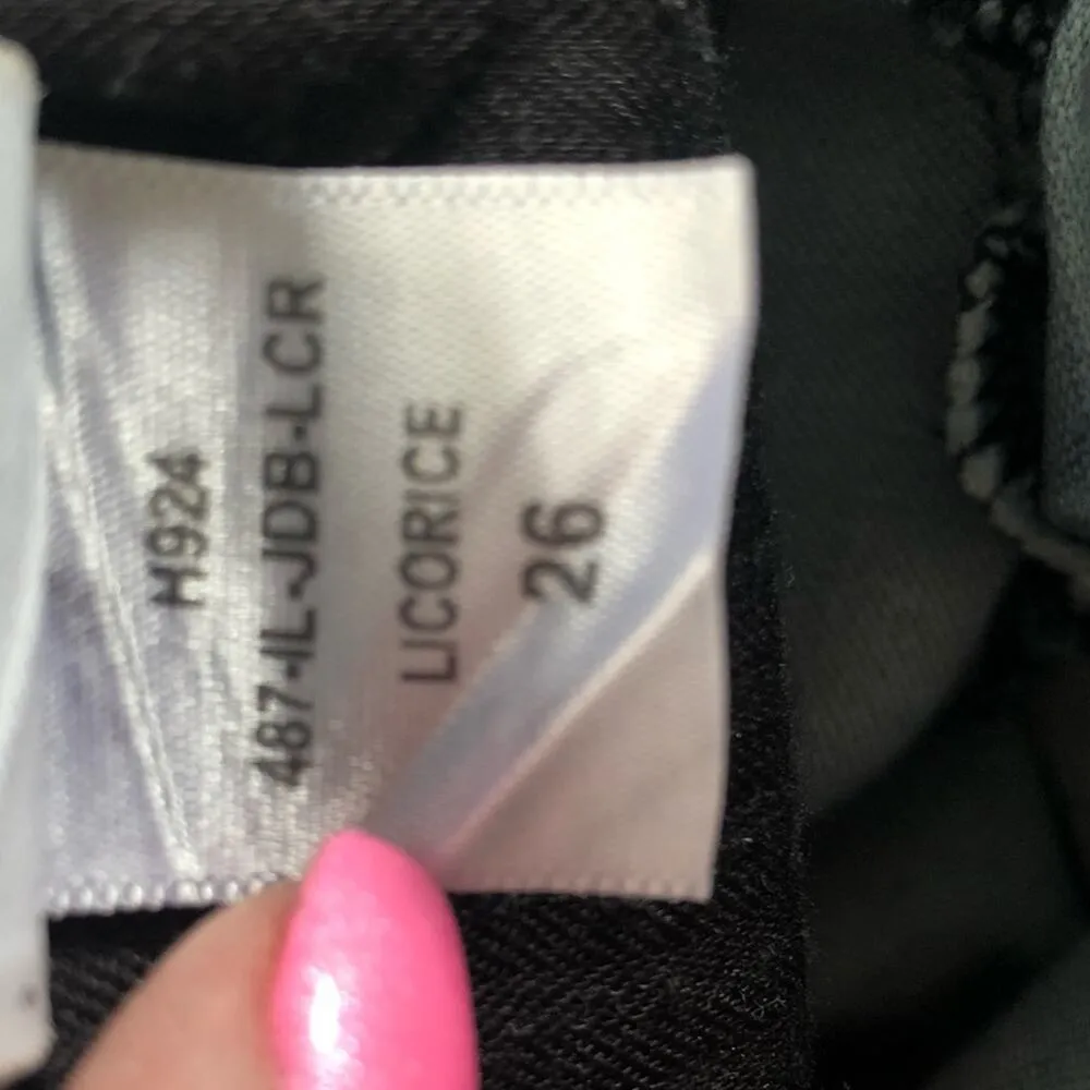 Habitual Jeans 'Eve' Hi Rise Skinny Jean Licorice Signature Coated Denim size 26 - Image 12