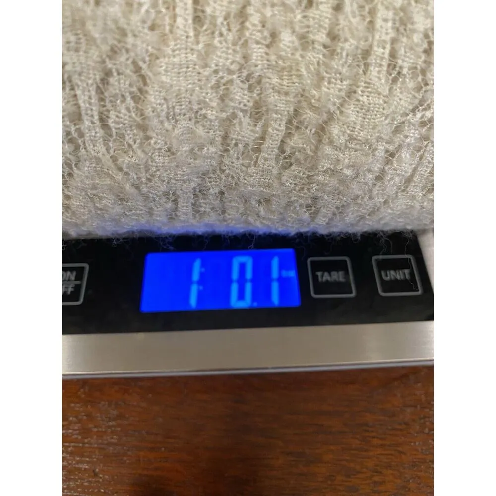 Lune Paris Dress Cream Mesh Crochet Long Sleeve Romantic No Tag Fit Medium Large - Image 9