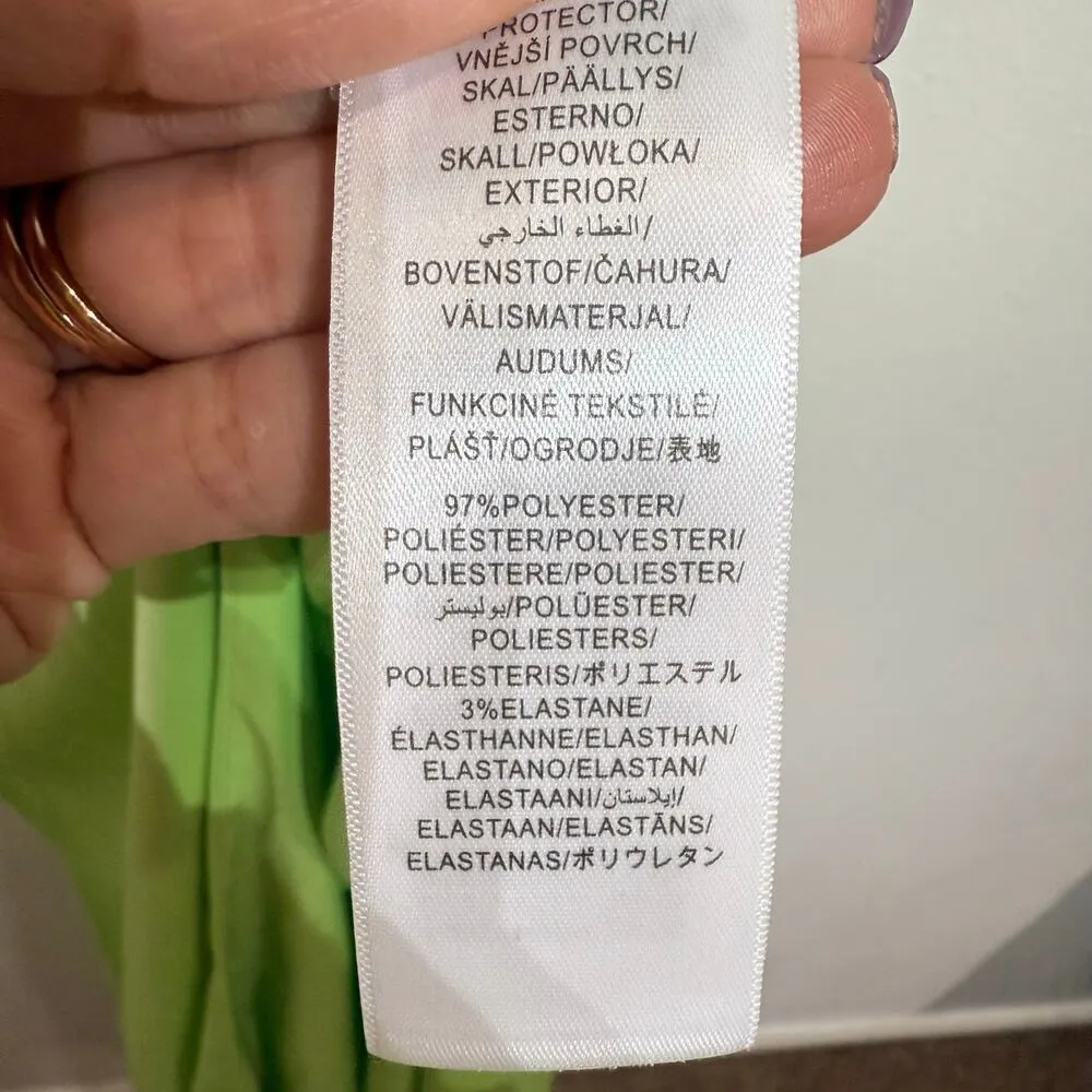 Aidan by Aidan Mattox Lime Green Tie Front Bodice Maxi Gown Sz 6 NWT - Image 6