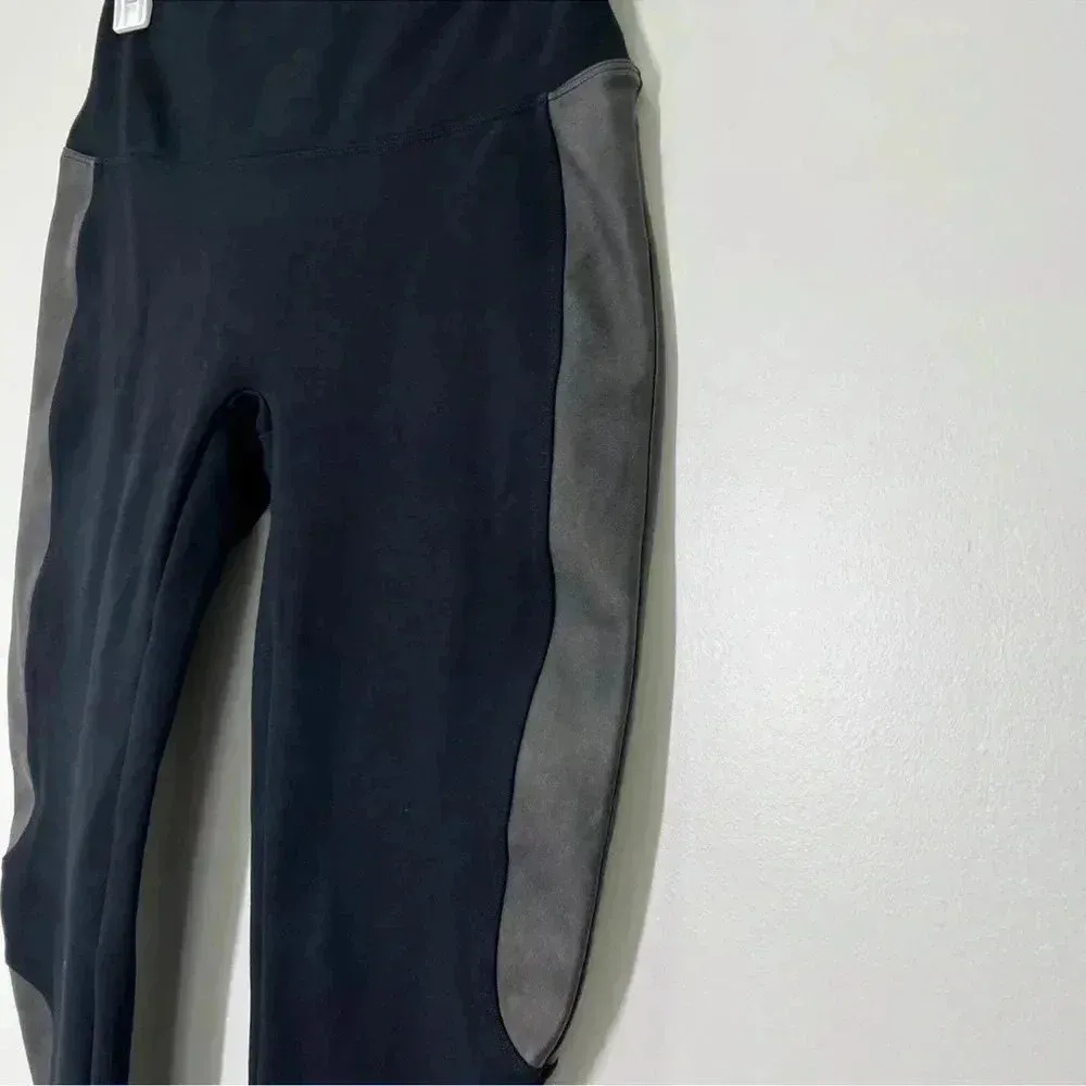 Spanx Women's  Faux Leather Side Panel‎ Ponte Knit Very Black Leggings si… - Image 6