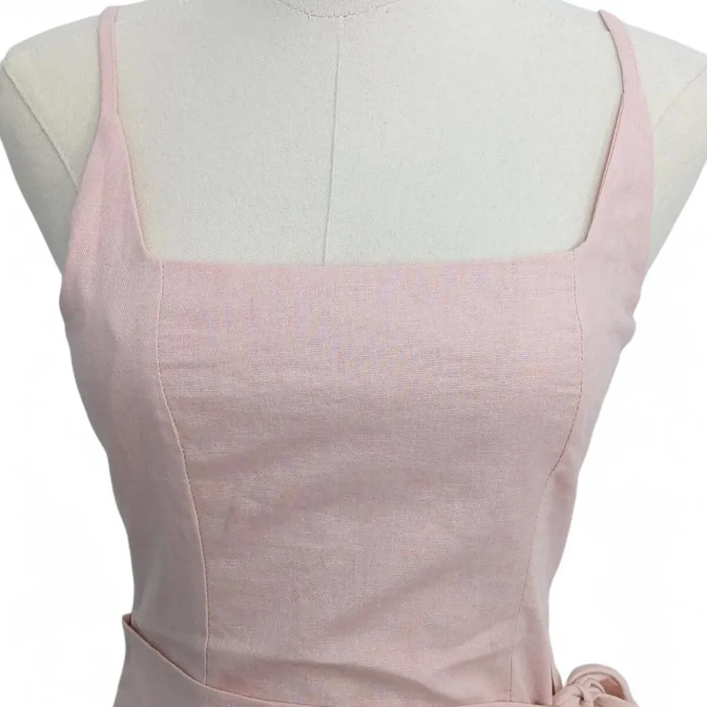 Princess Polly Cottage Hill Mini Dress Blush Pink Ruffle Wrap Tie UK 6 / US 2 - Image 7