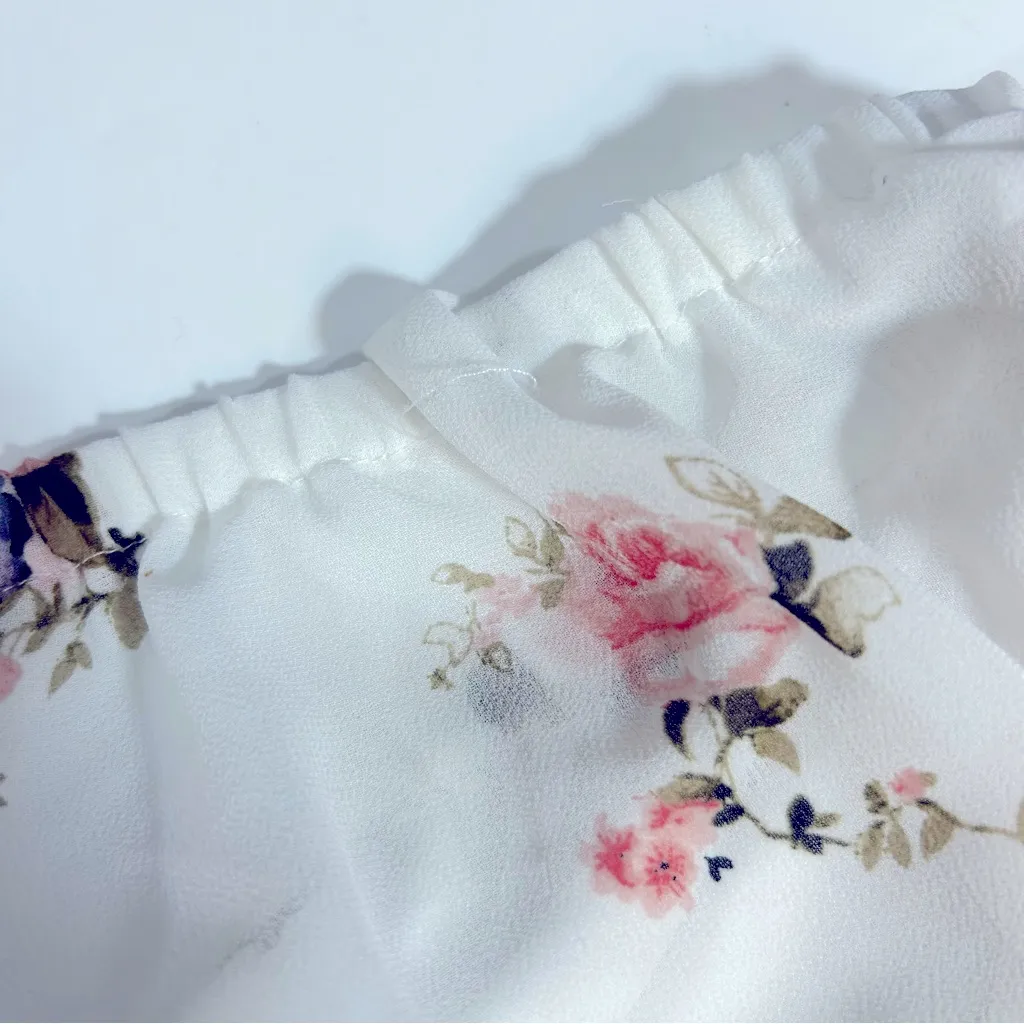 Torrid Mini Chiffon Off-Shoulder Skater Floral Dress Torrid Size 2 US Size 18/20 - Image 11