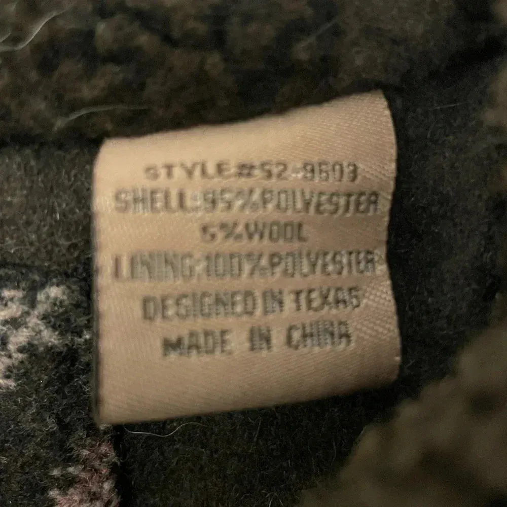 Powder River Panhandle Slim Aztec Print Wool Blend Jacket Size Small Sherpa Brown - Image 5