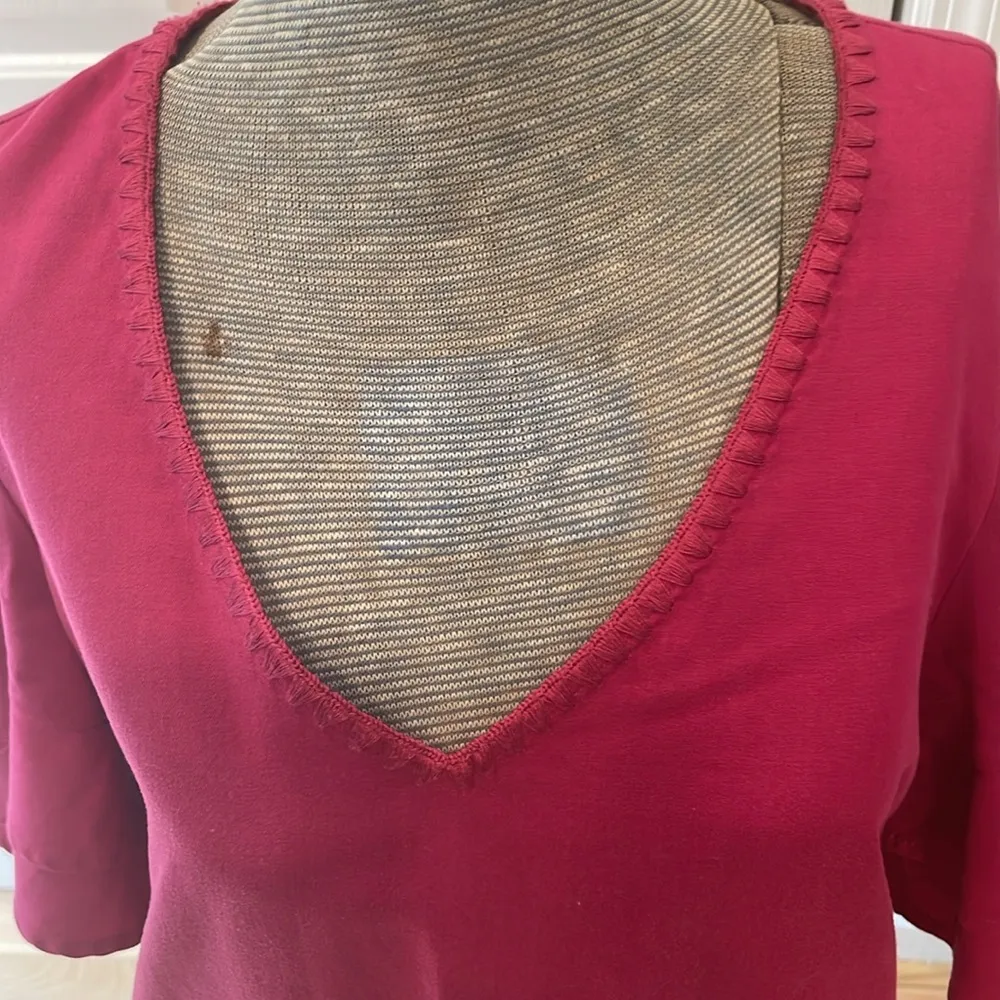 Tommy Bahama pink papaya v-neck lanailette flutter sleeve shift dress - Image 5