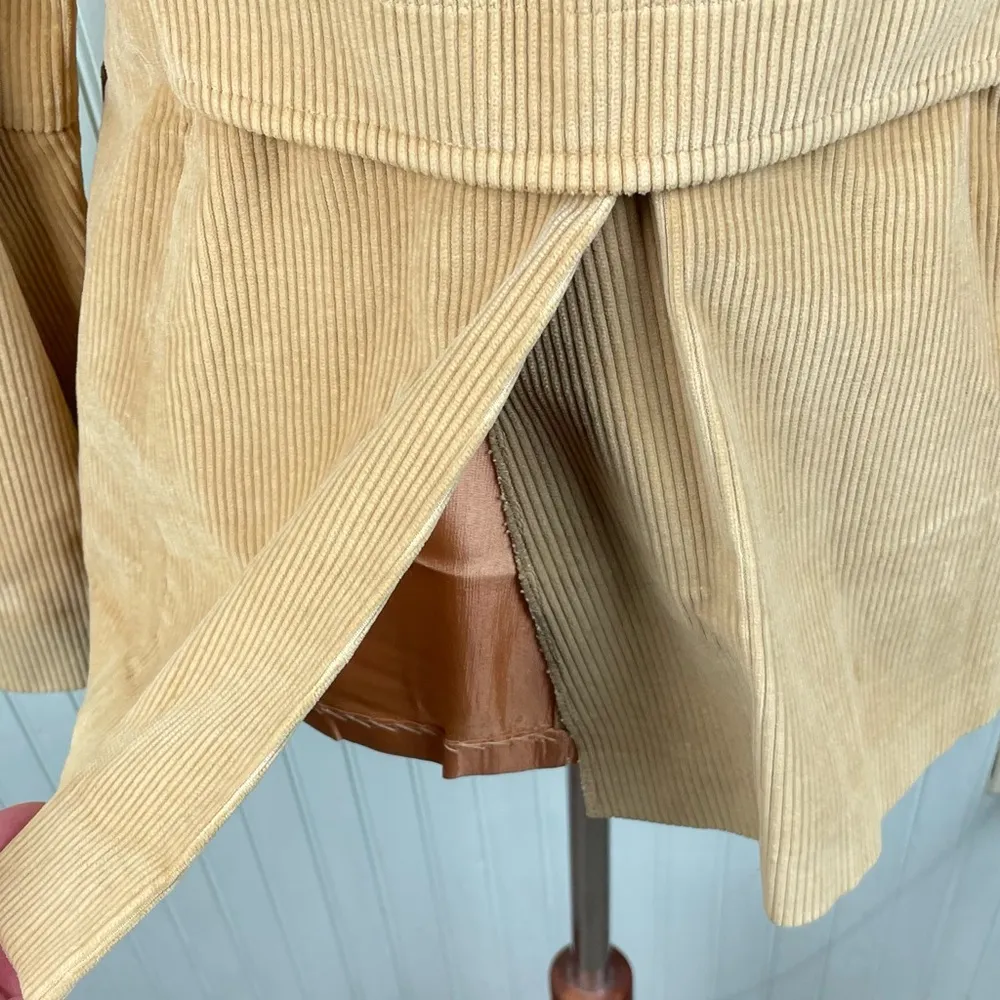 Vintage 70s Happy Legs Tan Corduroy Blazer Jacket Women's Size 13 Retro Hippie - Image 10