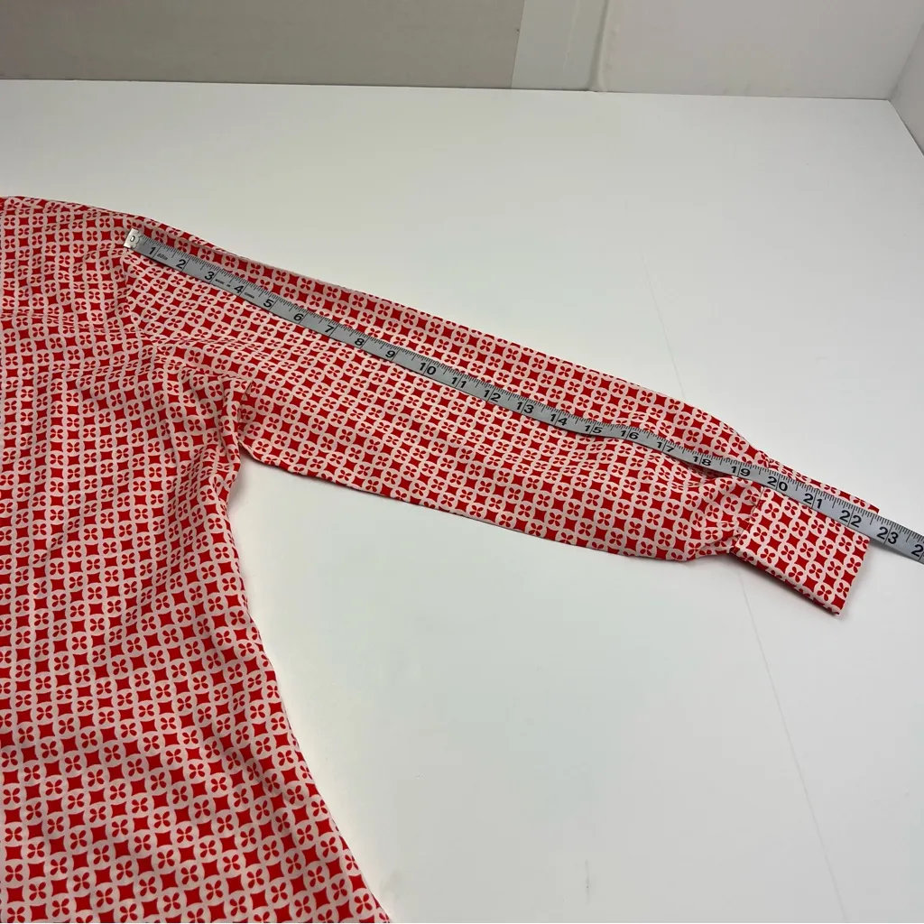 Grassroots Ship’n Shore Red White Vintage Long Sleeve Button Front Shirt Size 16 - Image 10