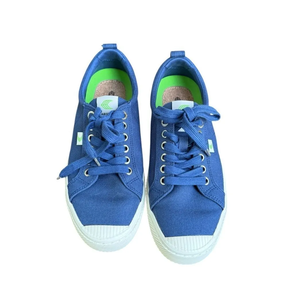 Cariuma OCA Low Shadow Blue Canvas Sneaker women’s 10 men’s 8.5 unisex - Image 3