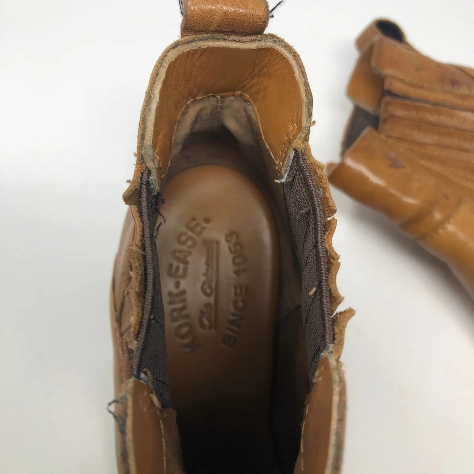 Kork-Ease Leather Brown Tan Western Booties - Image 10