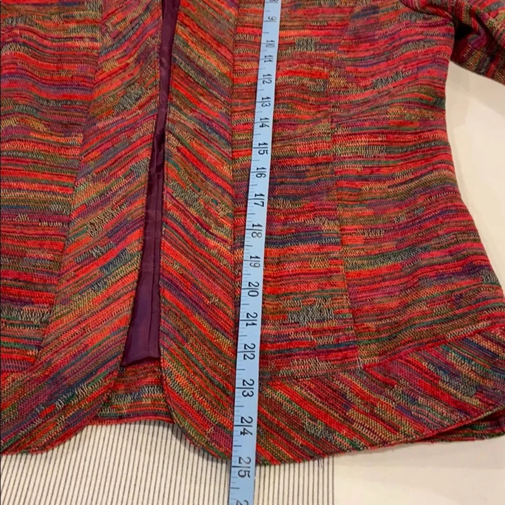 COLDWATER CREEK S Open Front Jacket  Blazer Red - Image 8