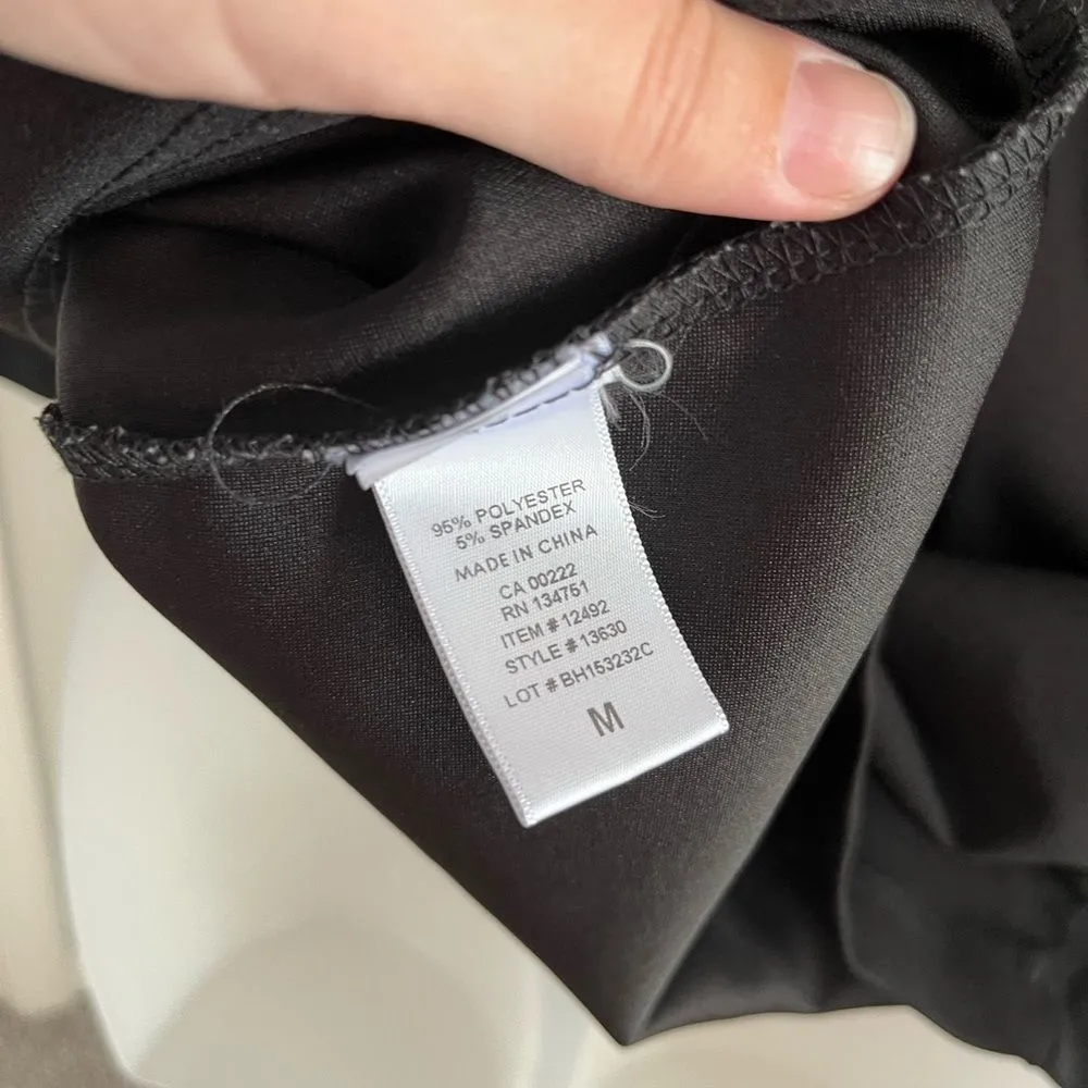 Black Bell Sleeve Mini Shift Dress Size Medium - Image 5