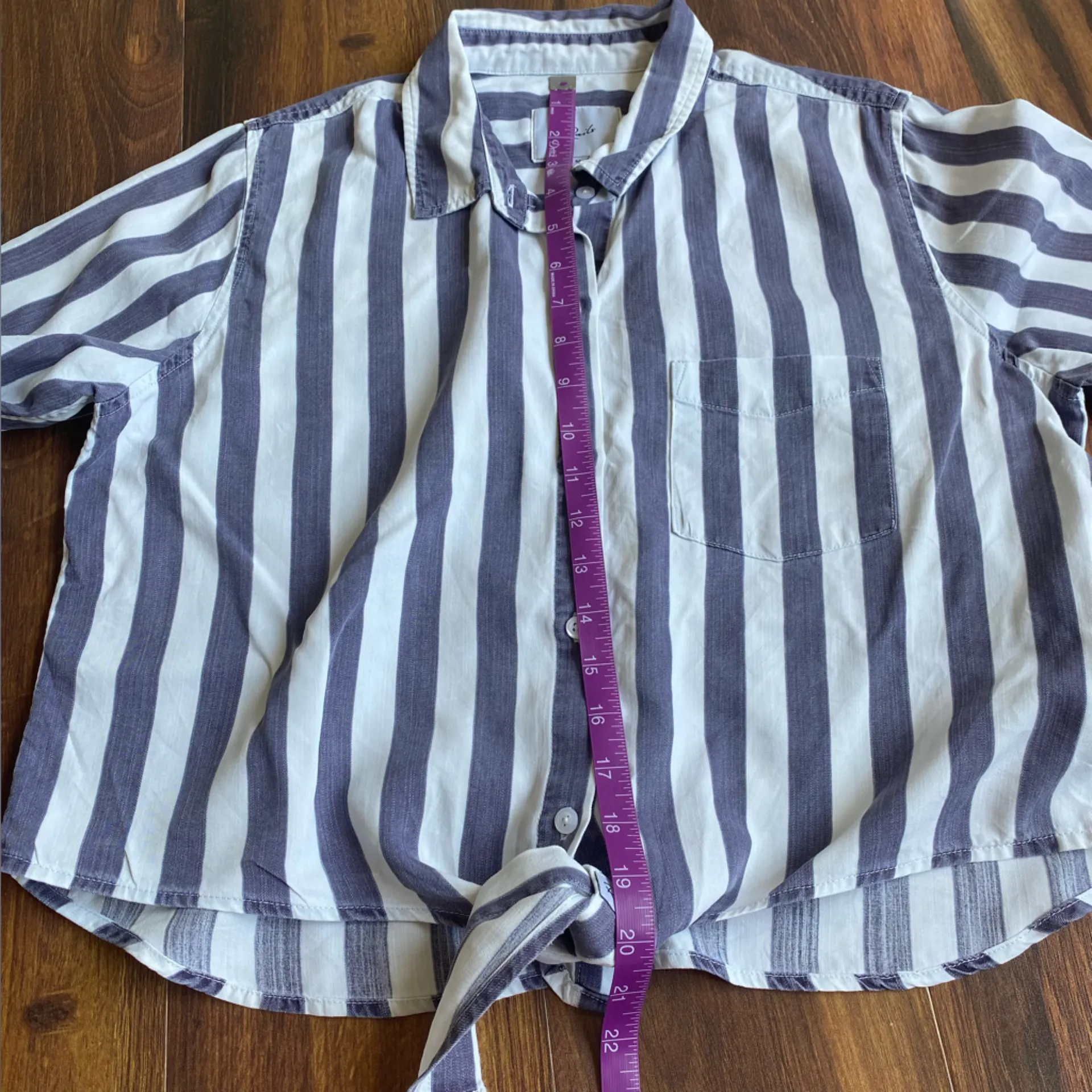 Rails Striped Tie Front Button Down Long Sleeve Shirt - Image 10