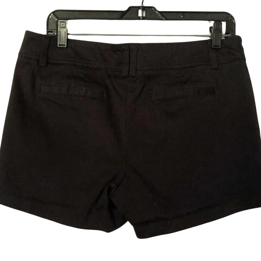 Cache Black Shorts Cotton Spandex Stretch Size 12 Side split / vent - Image 3
