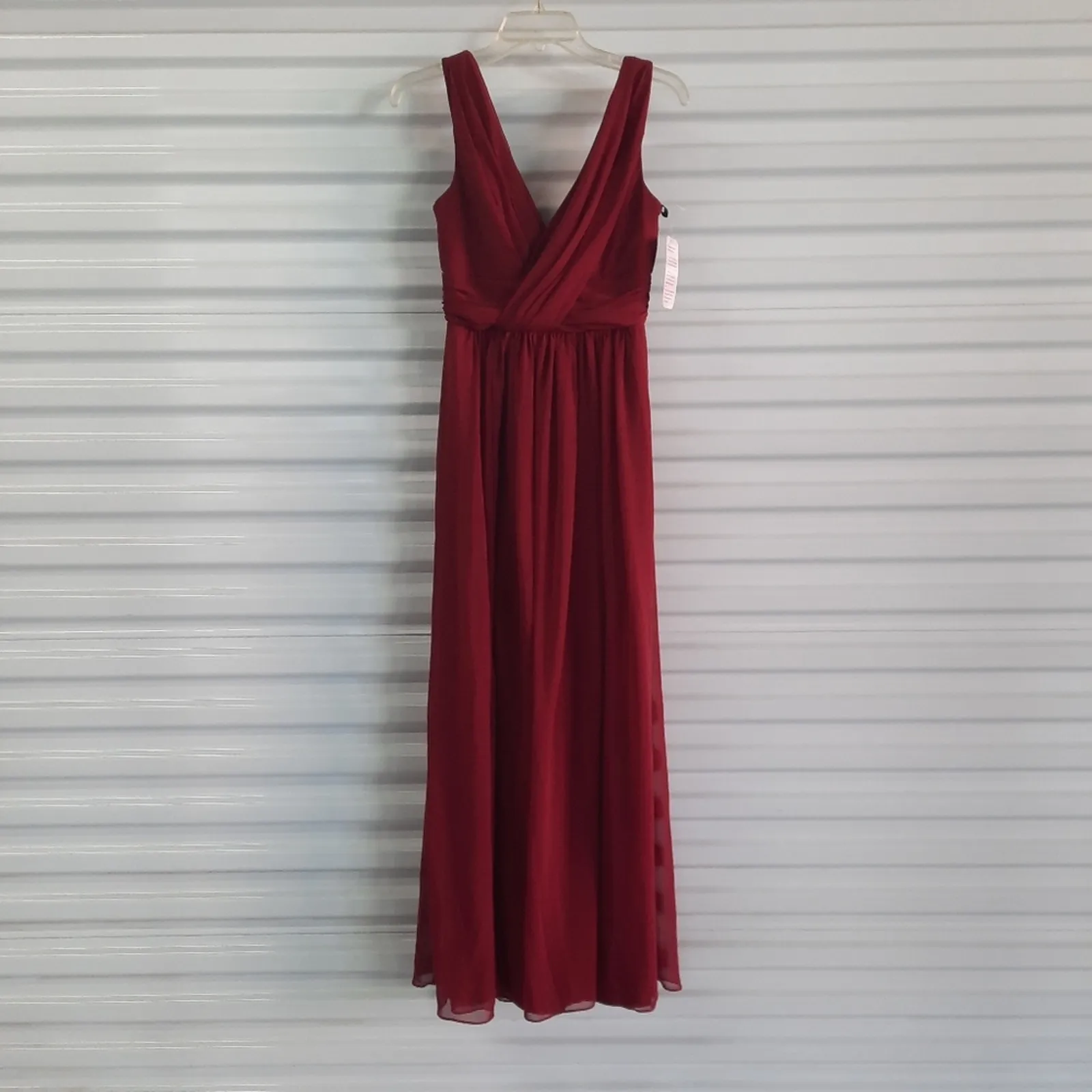 Dessy Collection Formal Evening Gown Womens Size 4 Burgundy Dress Bridesmaid Red - Image 3