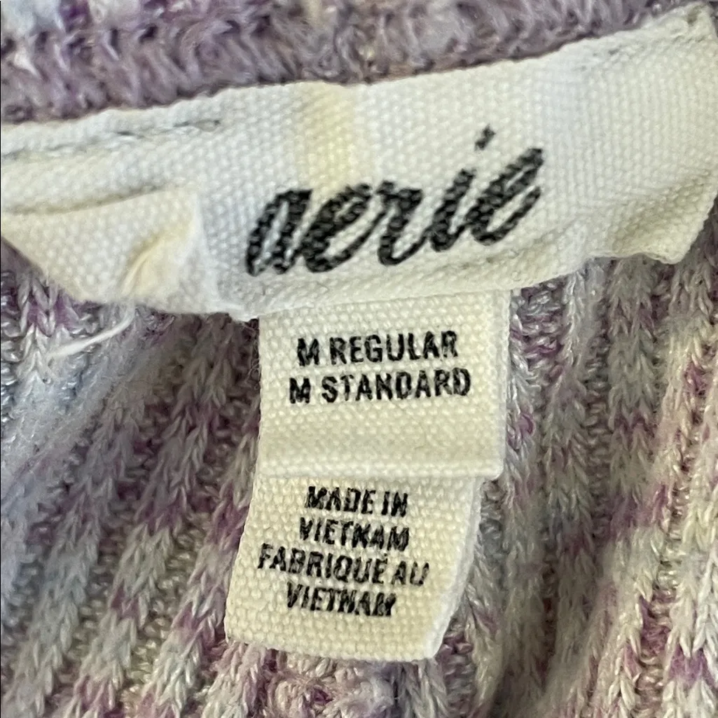 Aerie Lavender Knit Ribbed Flare Pants - Image 4