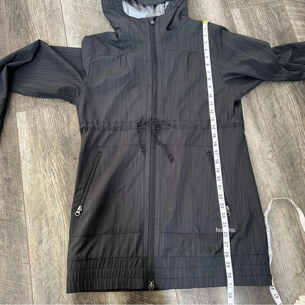 Burton Dryride Softshell Jacket Charcoal Grey Zip Rain Coat Cinched Waist Medium - Image 8