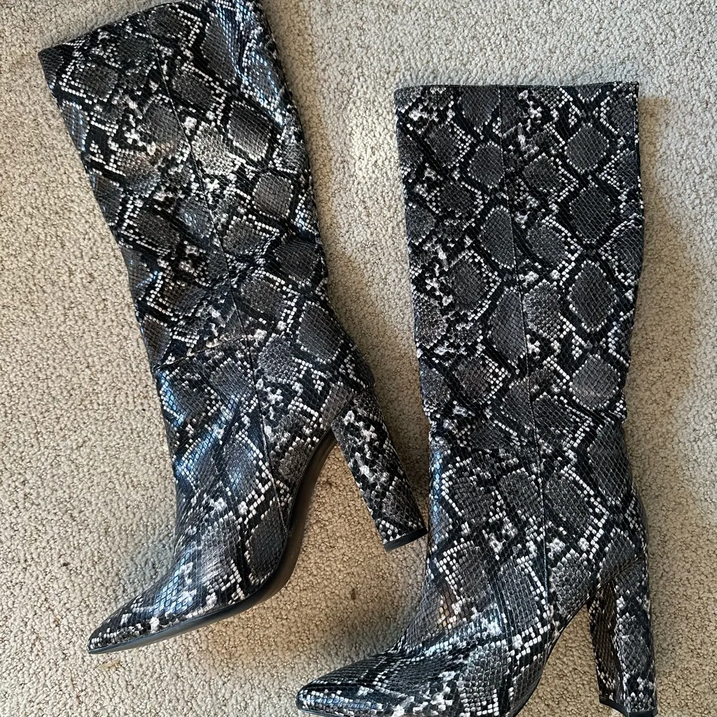 Steve Madden Triumph snakeskin print tall boots 9 - Image 2