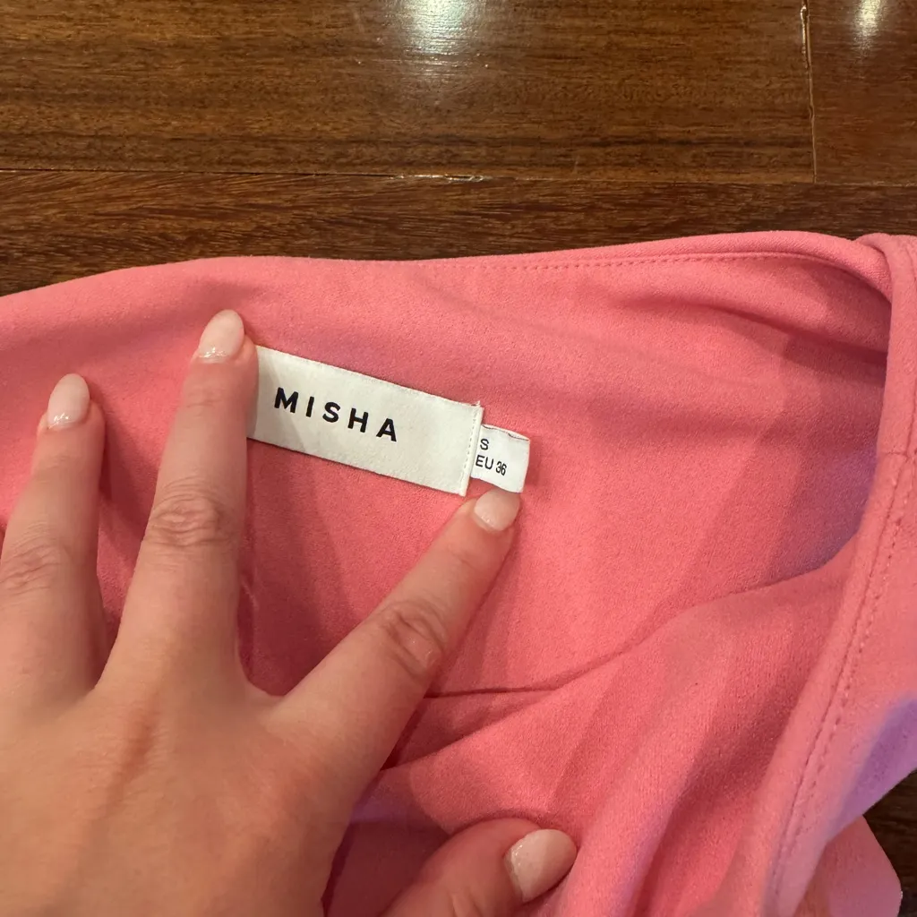 MISHA Alaska Midi Dress Pink - Image 9