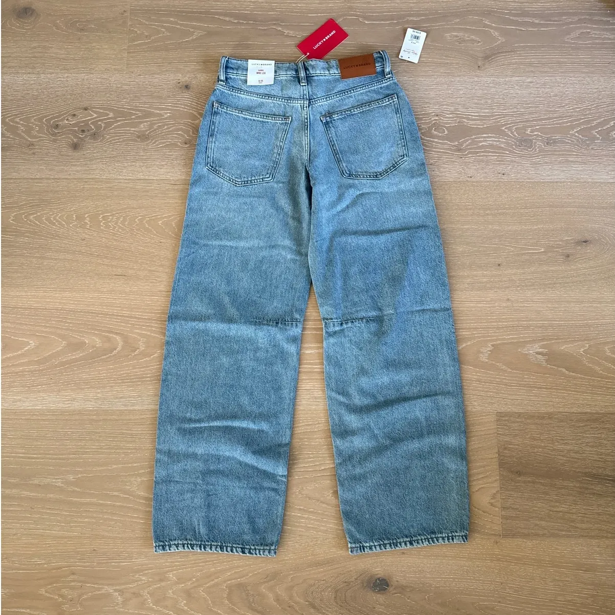 Lucky Brand Jeans Barrel Wide Leg Size 0/25R Saddle Up Wash - Image 4