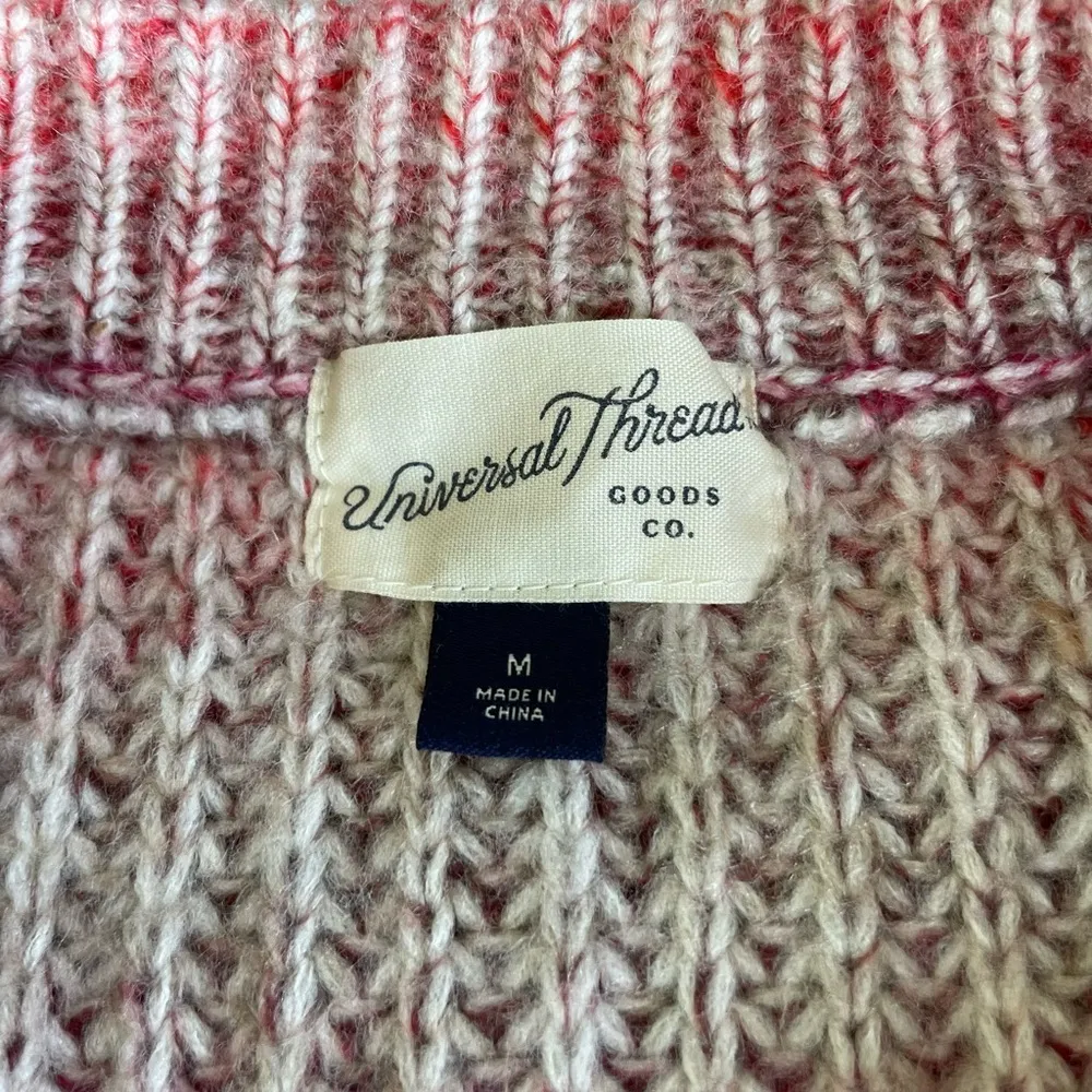 Universal Thread Red Brown Striped Cozy Oversized Crewneck Sweater Size Medium - Image 5