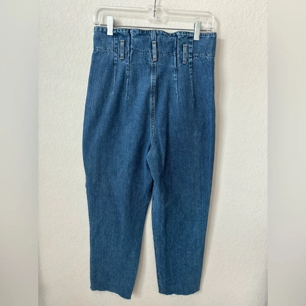 Abercrombie and Fitch High Waisted Paper Bag Mom Jeans - Image 5
