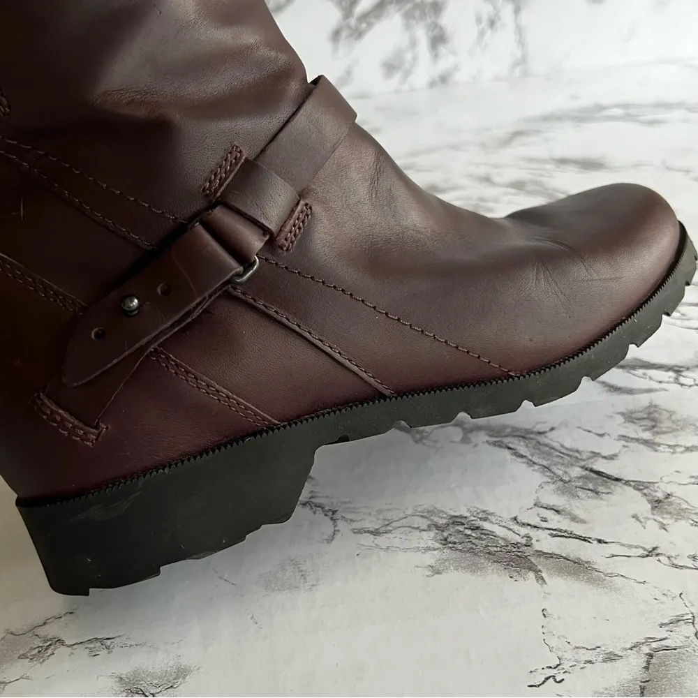 Teva De La Vina Riding Boots Oxblood Plum Waterproof Leather 6.5 - Image 13