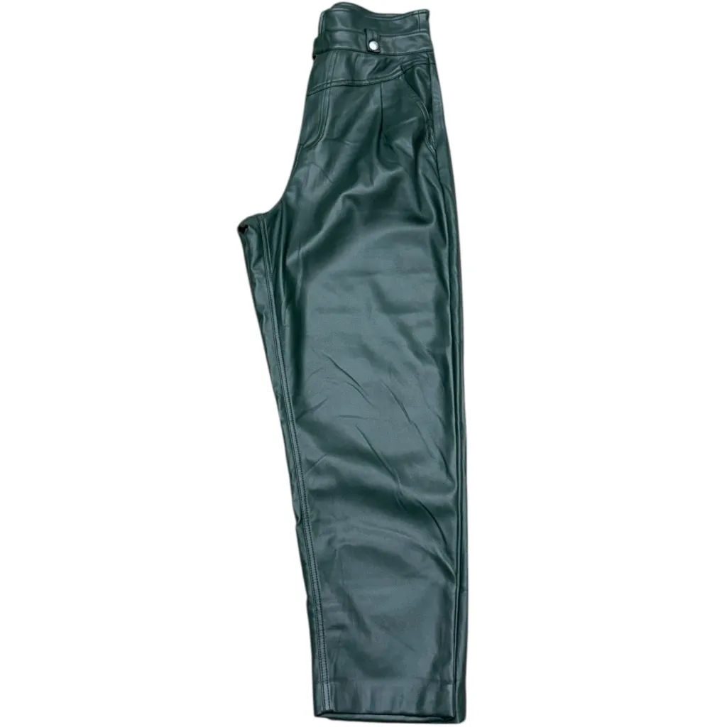 BLANKNYC Green Faux Leather High Waist Tapered Pants Size 30 - Image 11