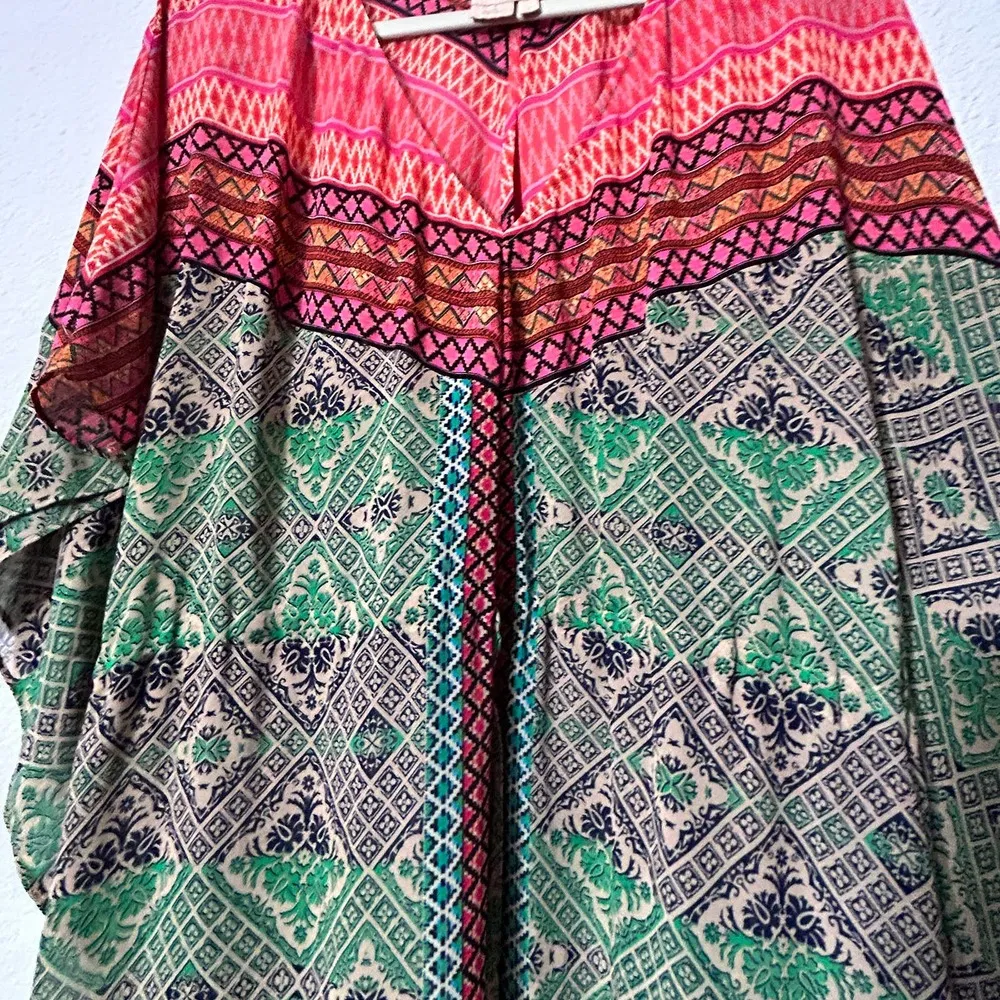 Anthropologie Vanessa Virginia Chama Kaftan Size Large Maxi Dress Sheer - Image 8