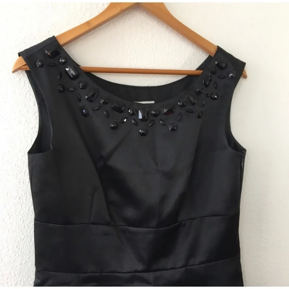 Ann Taylor LOFT Black Beaded Sheath Dress - Image 3