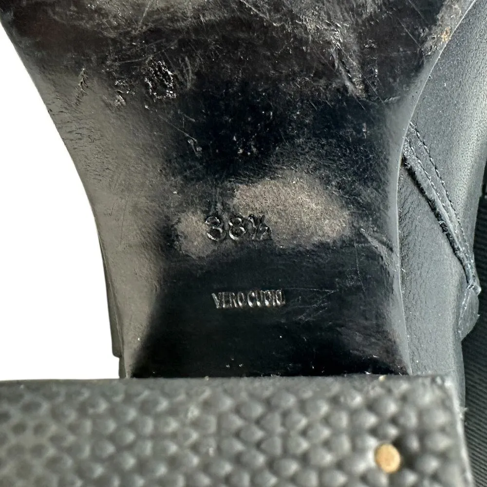 Alexander Wang Gabi Ankle Booties Leather Cut Out Heel Black Size 38.5 US 8.5 - Image 11