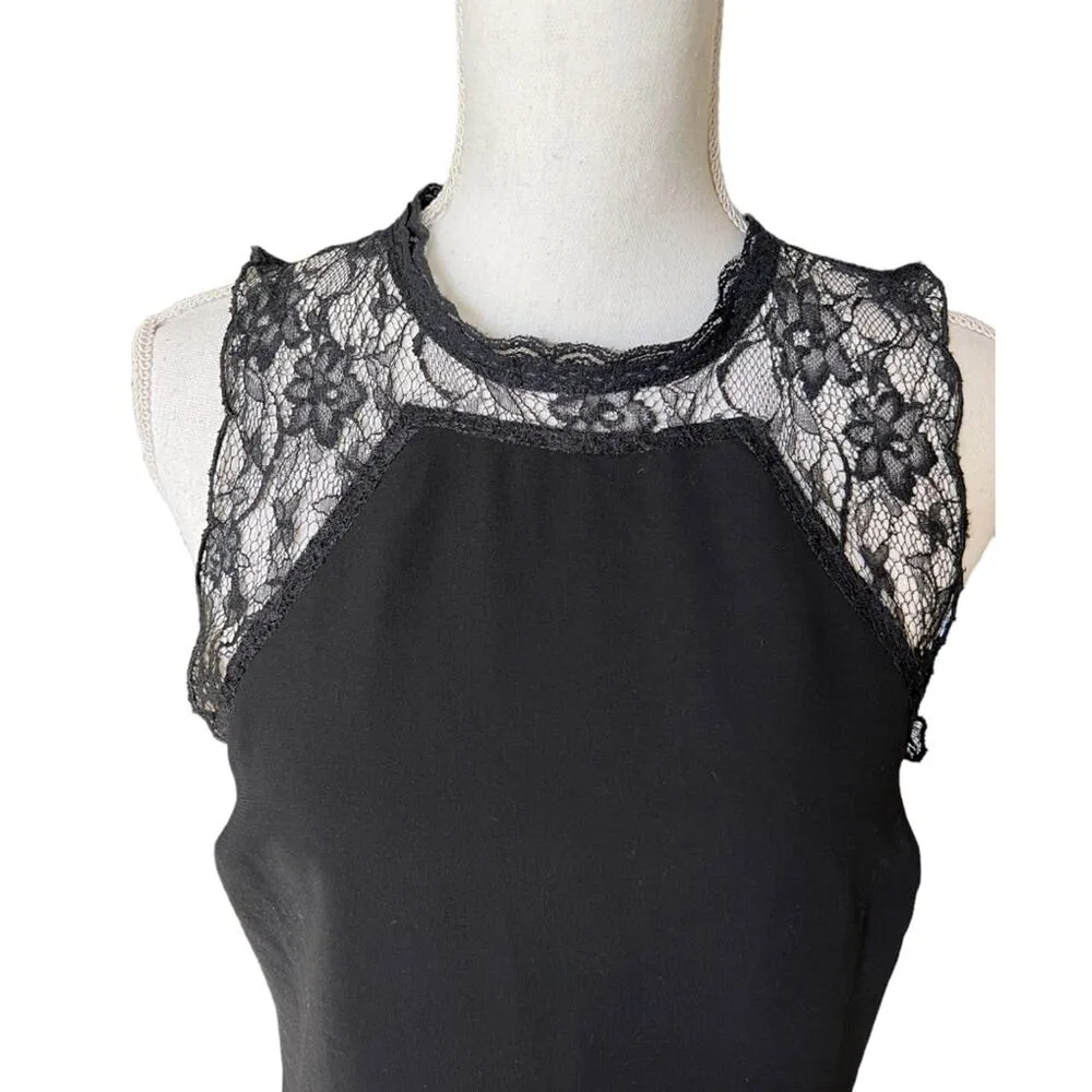 Pins & needles black lace sleeveless dress minimalist neutral dressy cocktail - Image 5