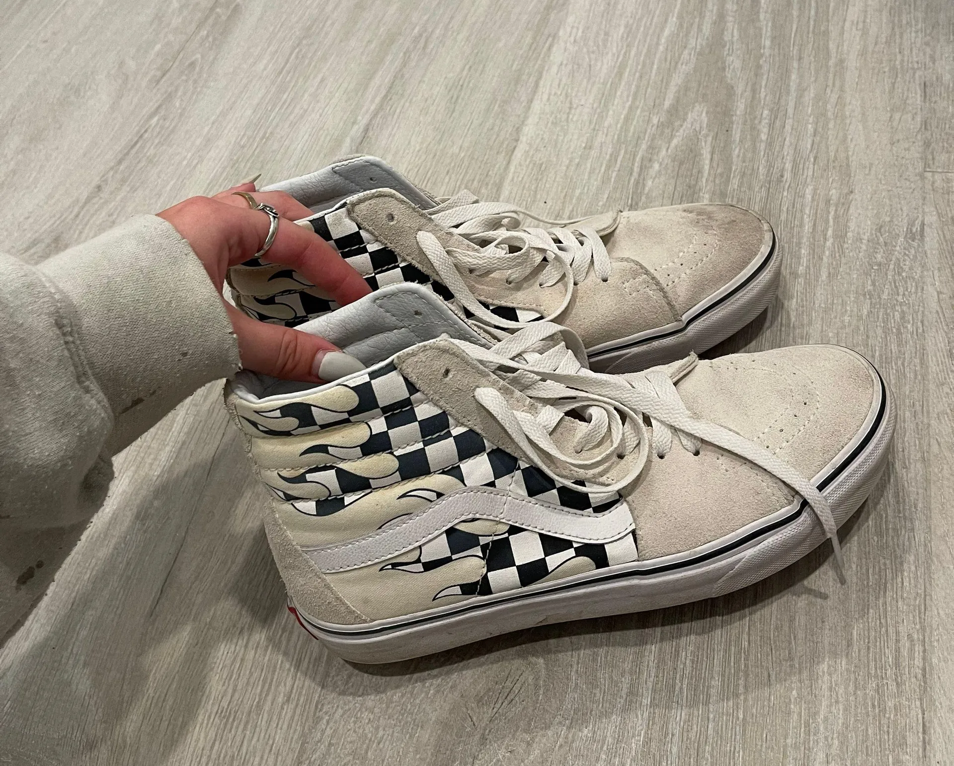 Vans Checkered Flames Black / White - Image 2